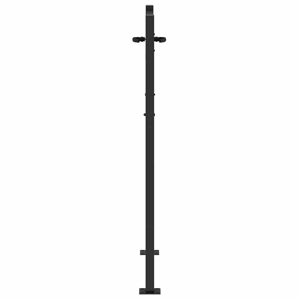 Vrtna vrata Crna 110 x 130 cm Čelik s praškastim premazom
