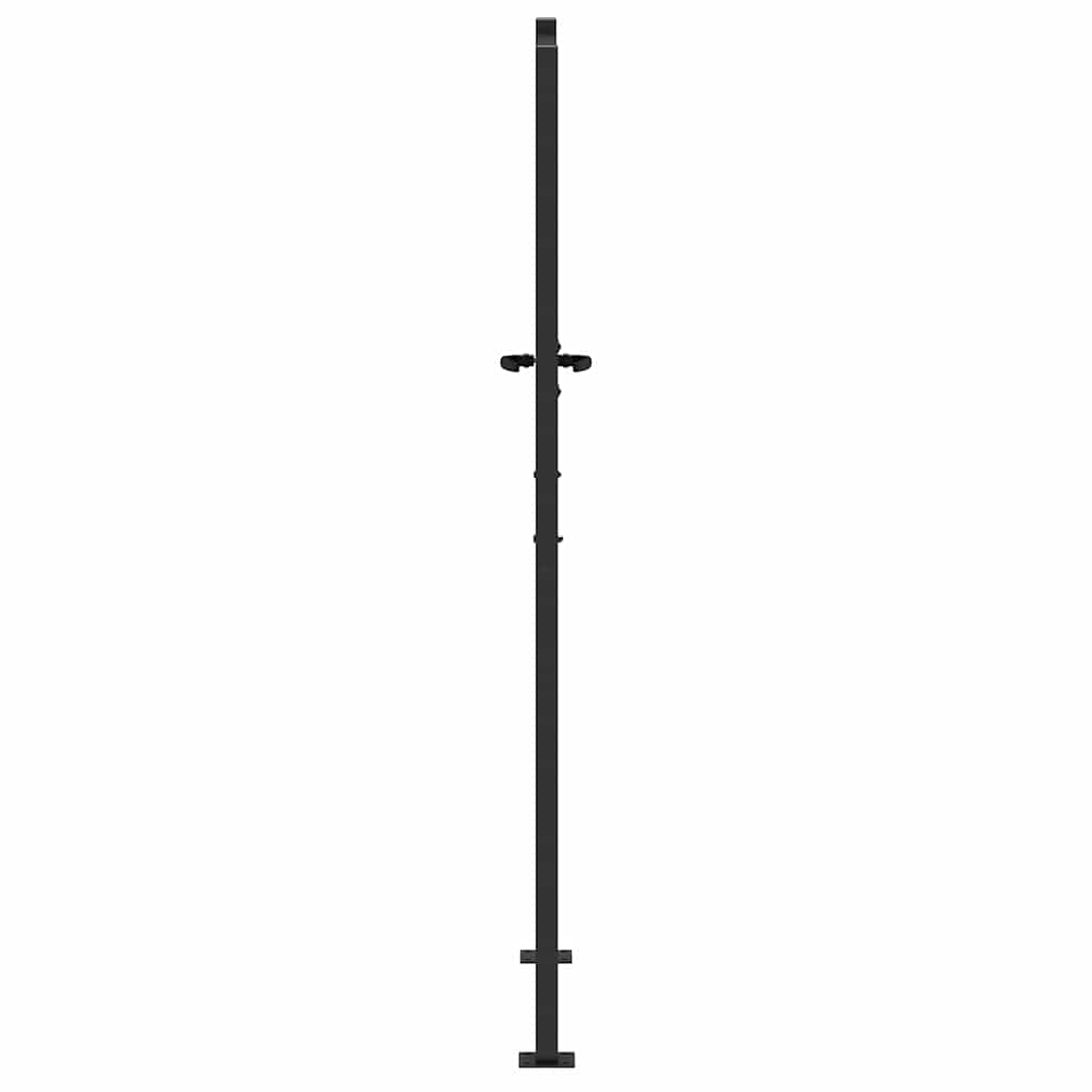 Vrtna vrata Crna 110 x 180 cm Čelik s praškastim premazom
