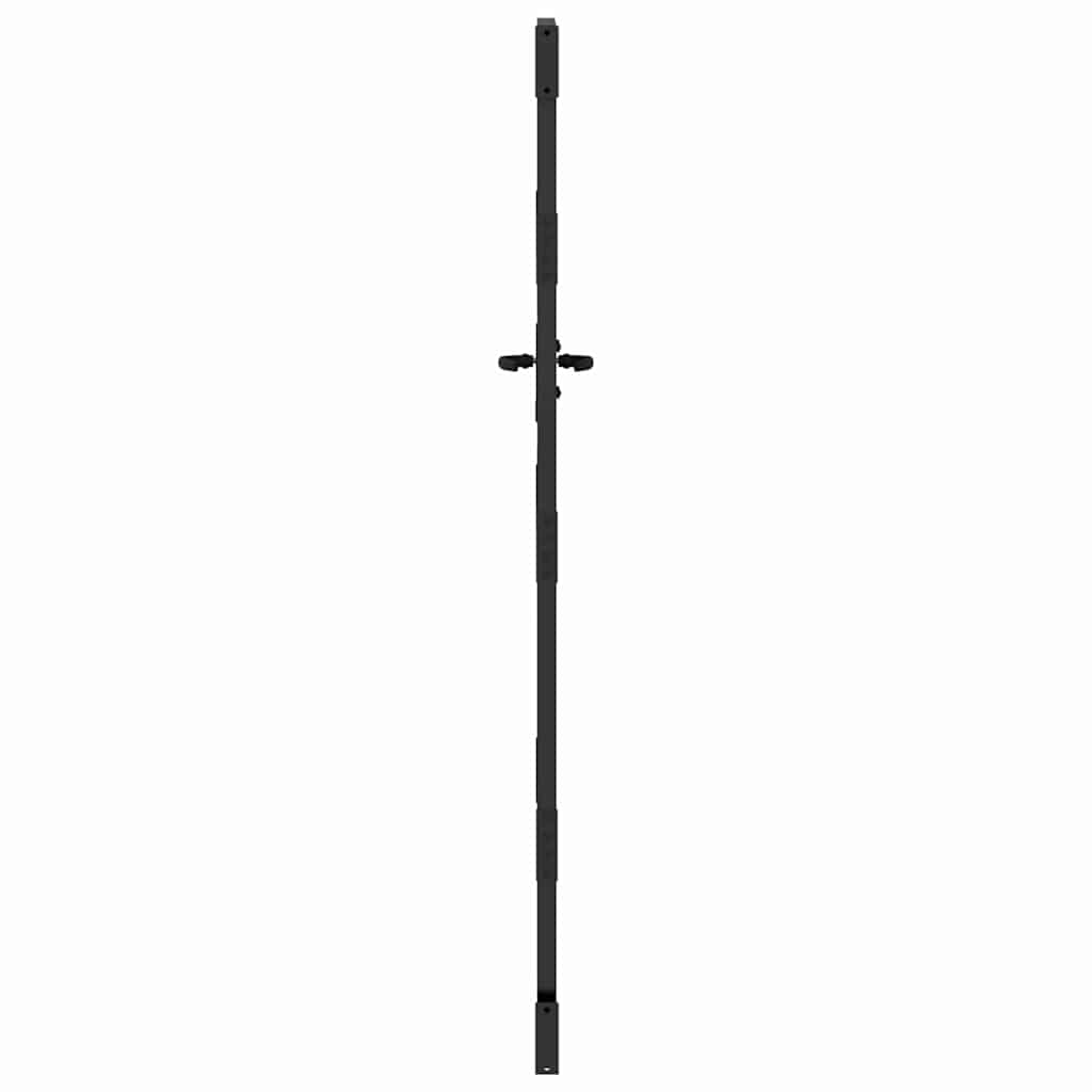 Vrtna vrata Crna 110 x 180 cm Čelik s prahom premazan