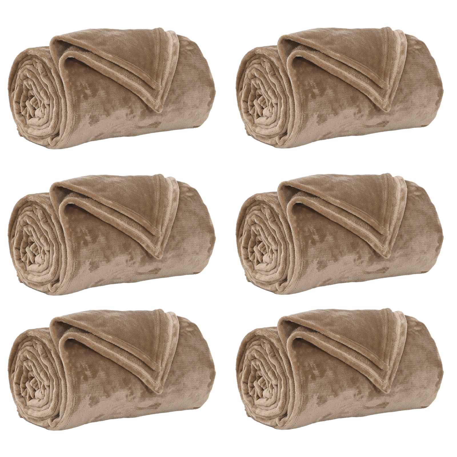 Pokrivači za bacanje 6 pcs Kamel 150 x 200 cm Runo