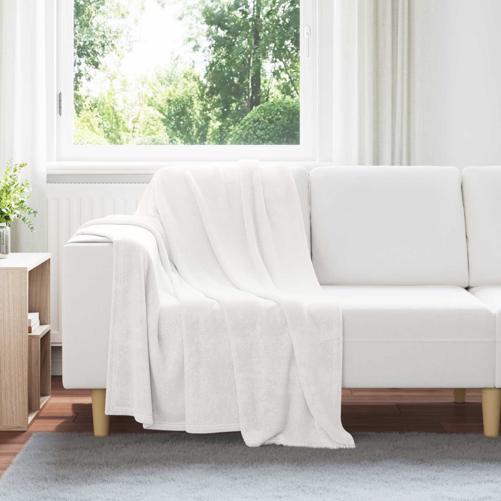 Pokrivači za bacanje 6 pcs Bijelo 130 x 150 cm Runo
