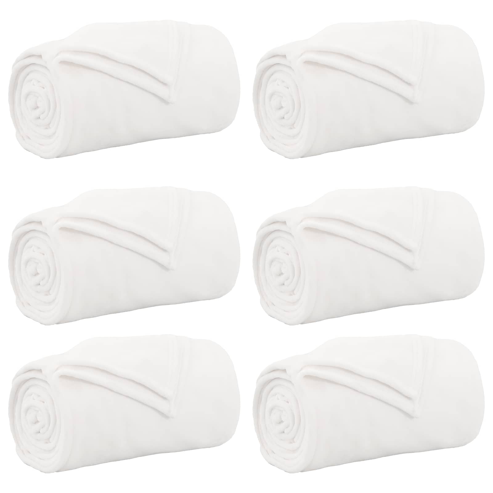 Pokrivači za bacanje 6 pcs Bijelo 150 x 200 cm Runo