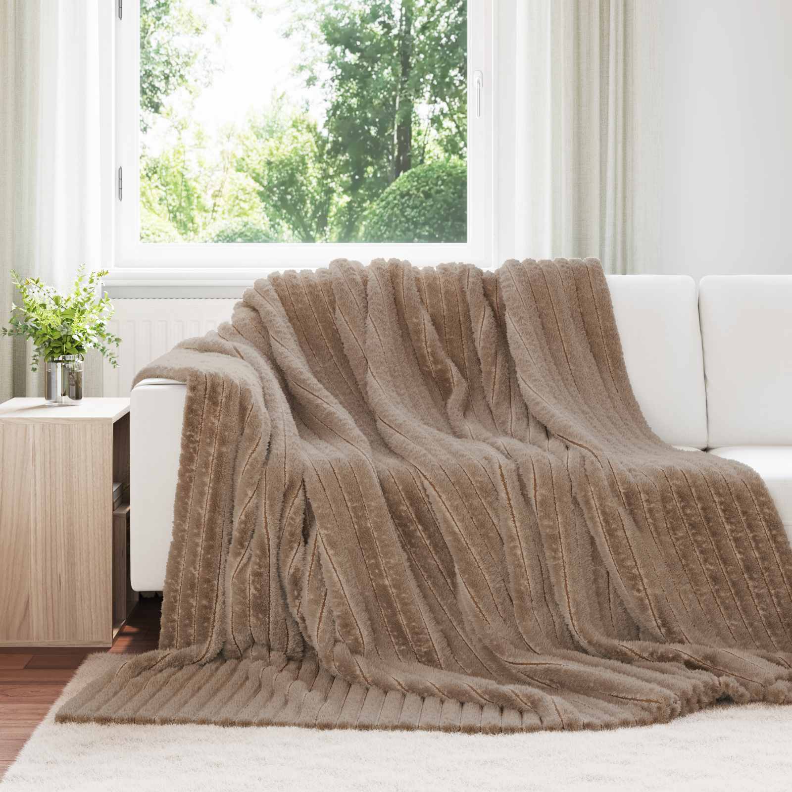 Pokrivači za bacanje 6 pcs Kamel 240 x 220 cm Runo