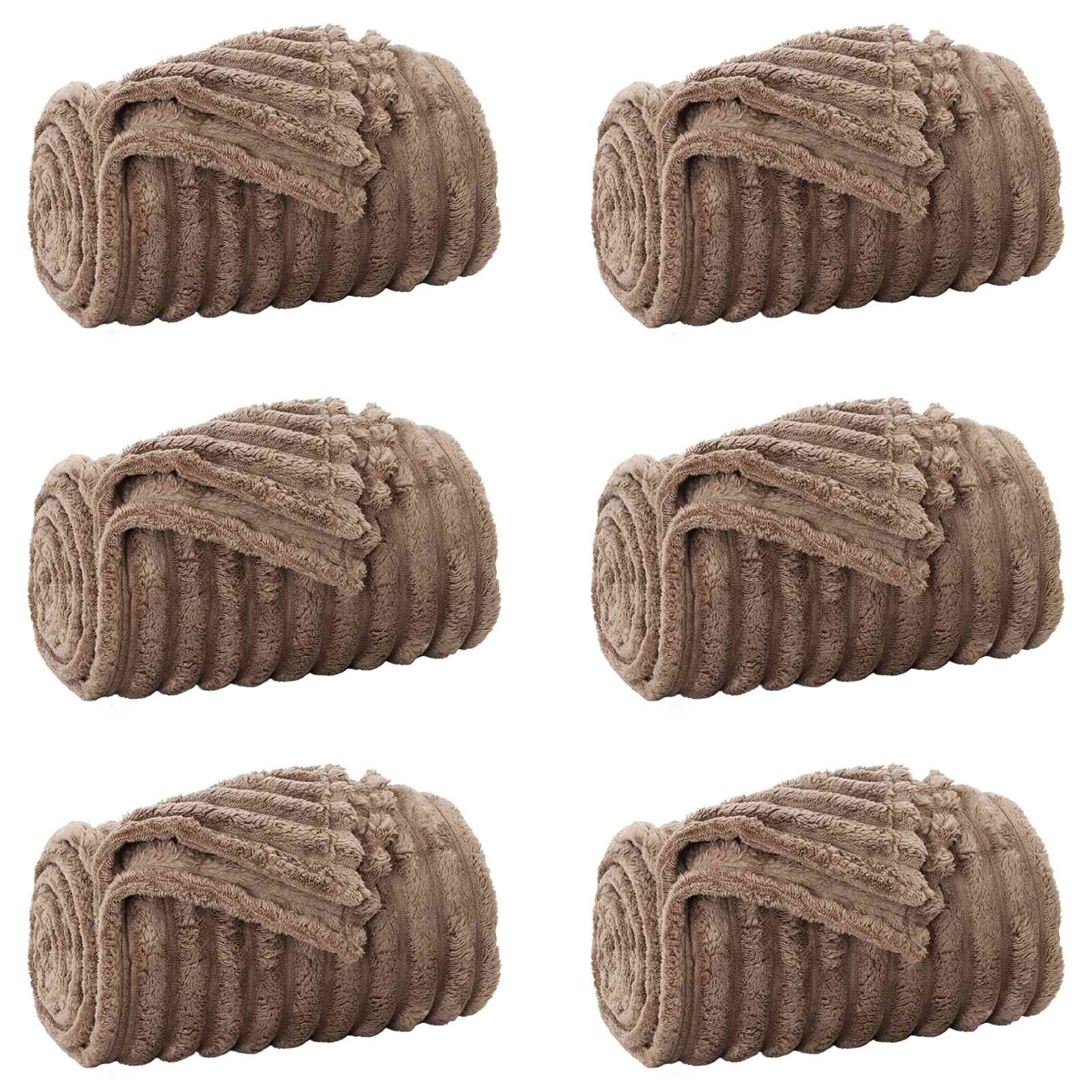 Pokrivači za bacanje 6 pcs Kamel 240 x 220 cm Runo