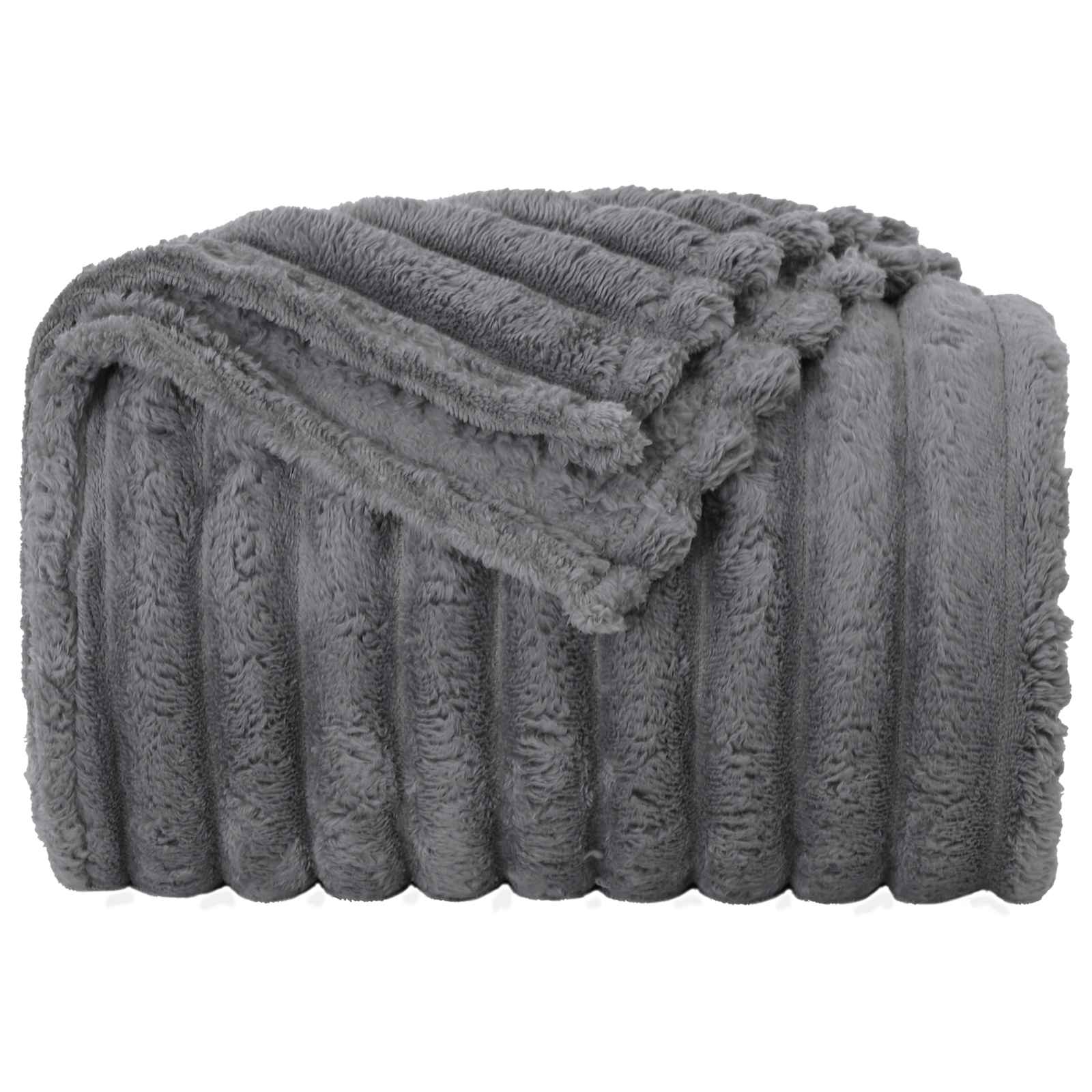 Pokrivači za bacanje 6 pcs Tamno siva 240 x 220 cm Runo