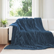 Pokrivači za bacanje 6 pcs Mornarsko plava 240 x 220 cm Runo