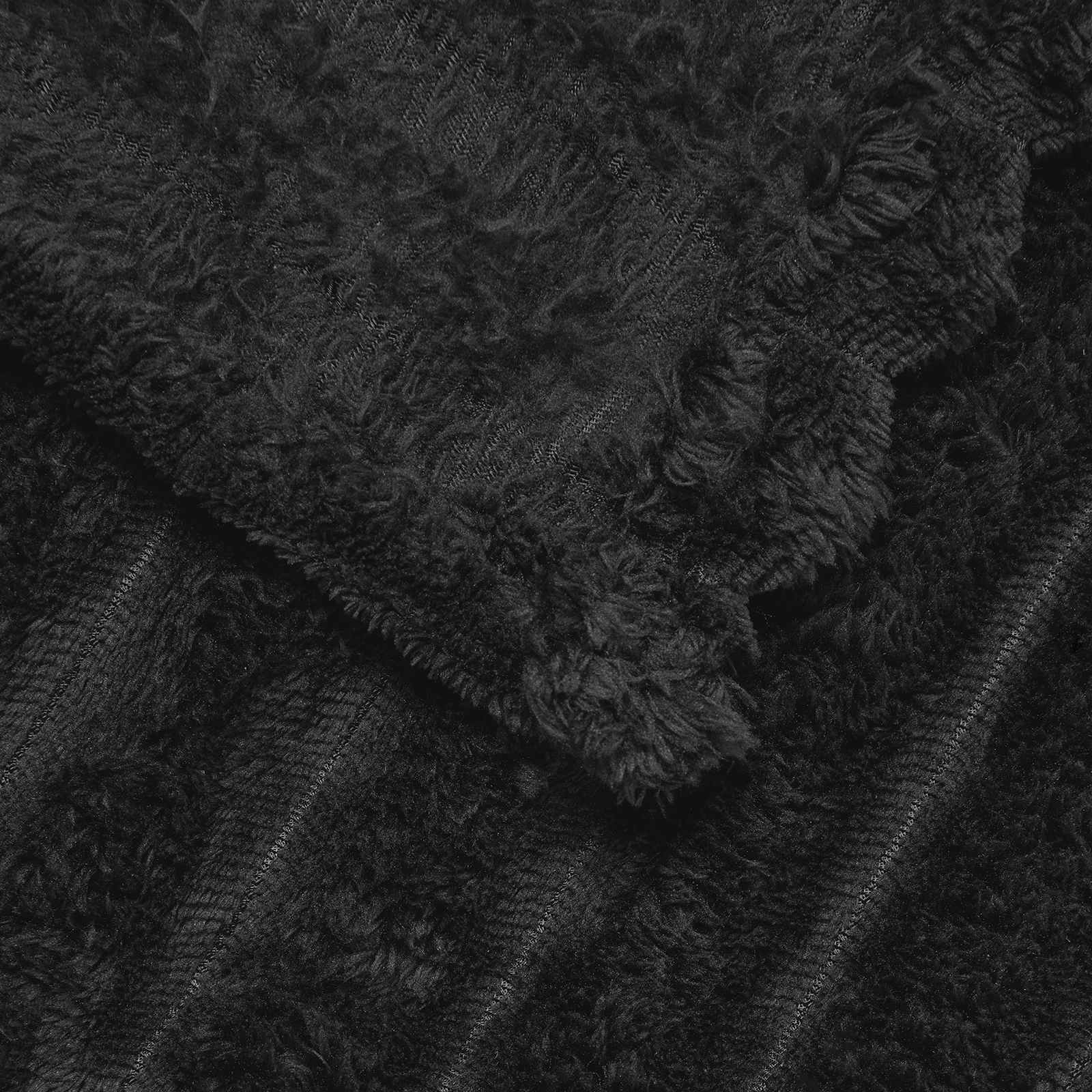 Pokrivači za bacanje 6 pcs Crna 200 x 150 cm Runo