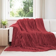 Pokrivači za bacanje 6 pcs Bordeaux Crvena 270 x 240 cm Runo