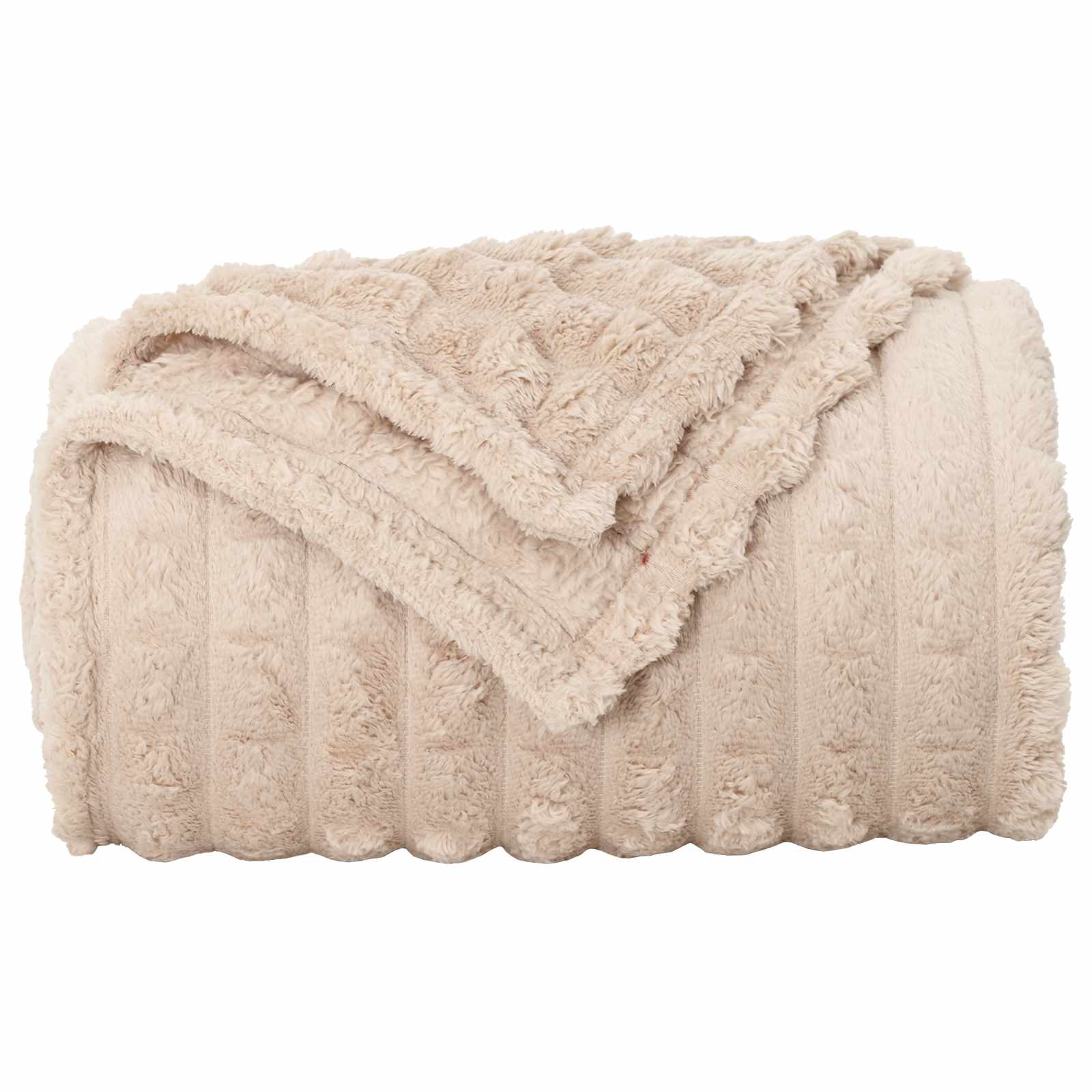 Pokrivači za bacanje 6 pcs Bež 240 x 220 cm Runo