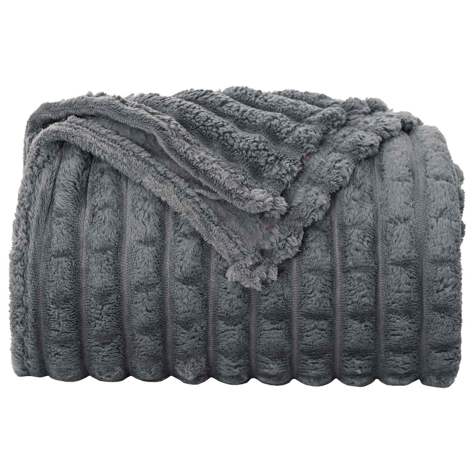 Pokrivači za bacanje 6 pcs Tamno siva 270 x 240 cm Runo