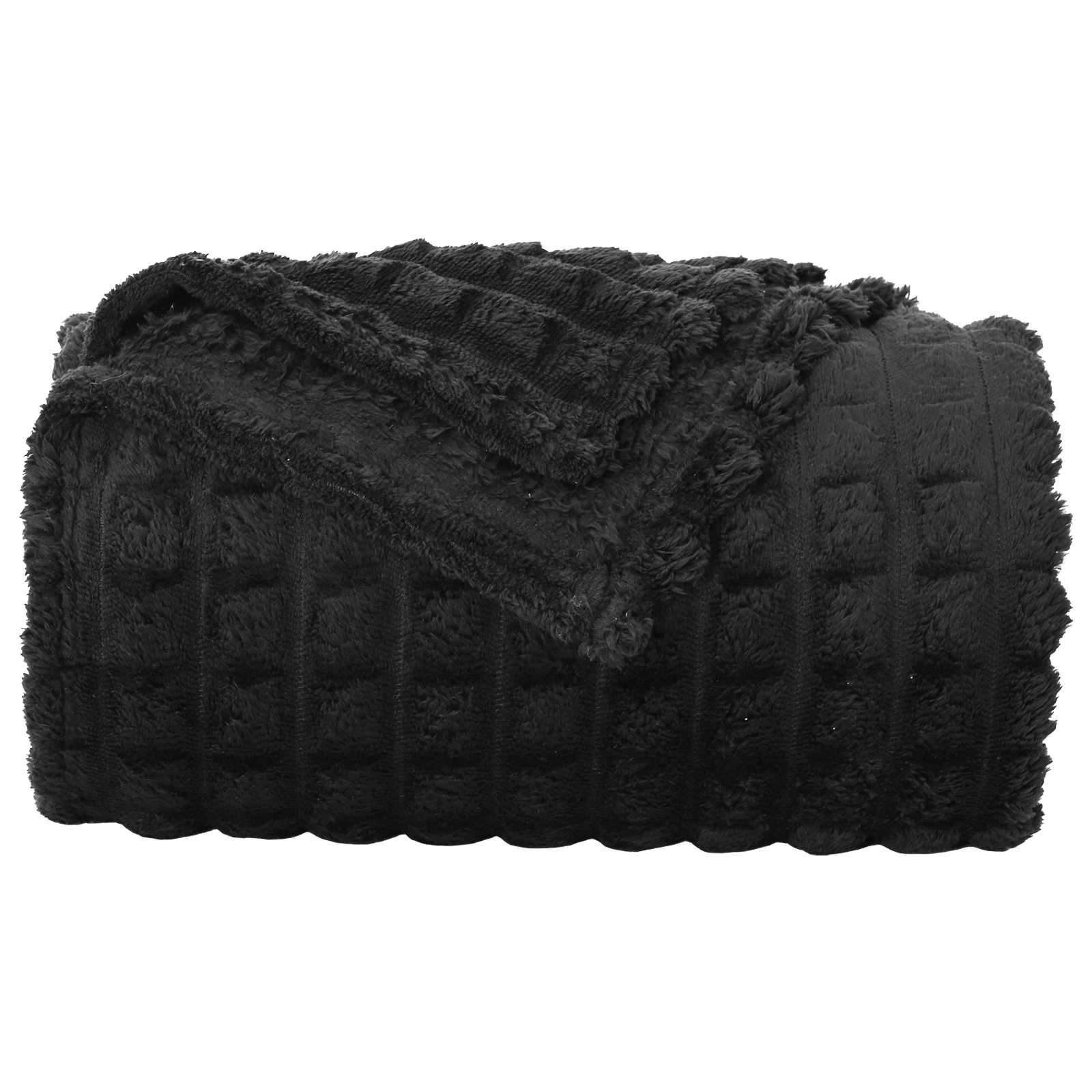 Pokrivači za bacanje 6 pcs Crna 240 x 220 cm Runo