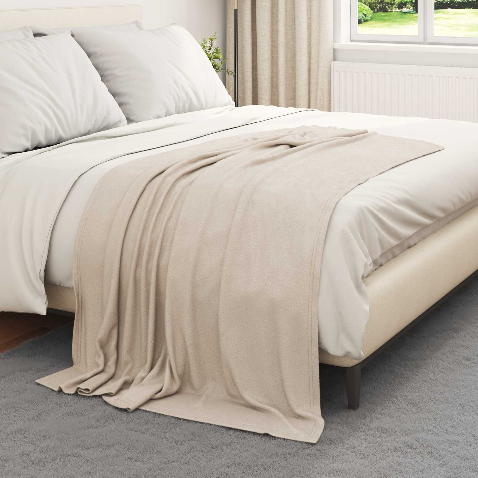 Pokrivači za bacanje 6 pcs Bež 170 x 130 cm Runo