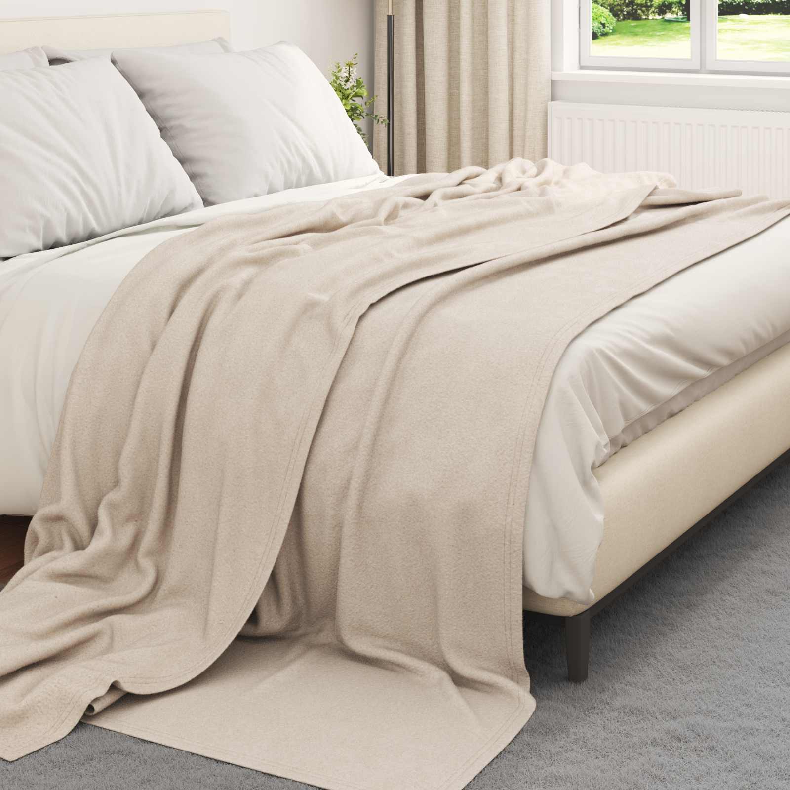 Pokrivači za bacanje 6 pcs Bež 270 x 240 cm Runo