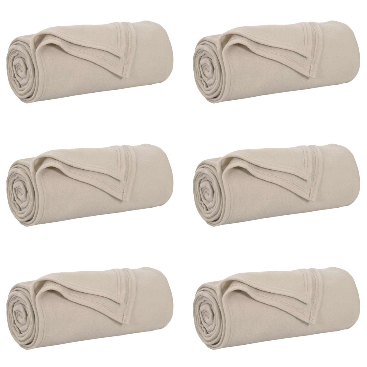 Pokrivači za bacanje 6 pcs Bež 270 x 240 cm Runo