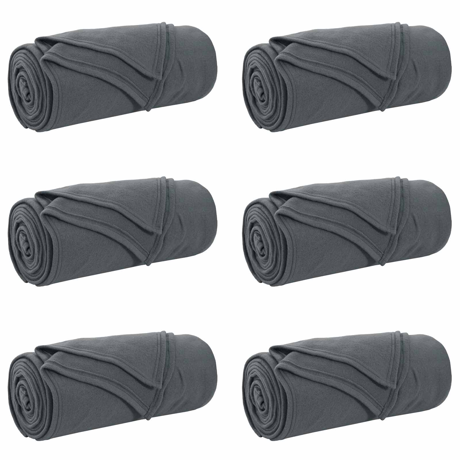 Pokrivači za bacanje 6 pcs Tamno siva 240 x 220 cm Runo