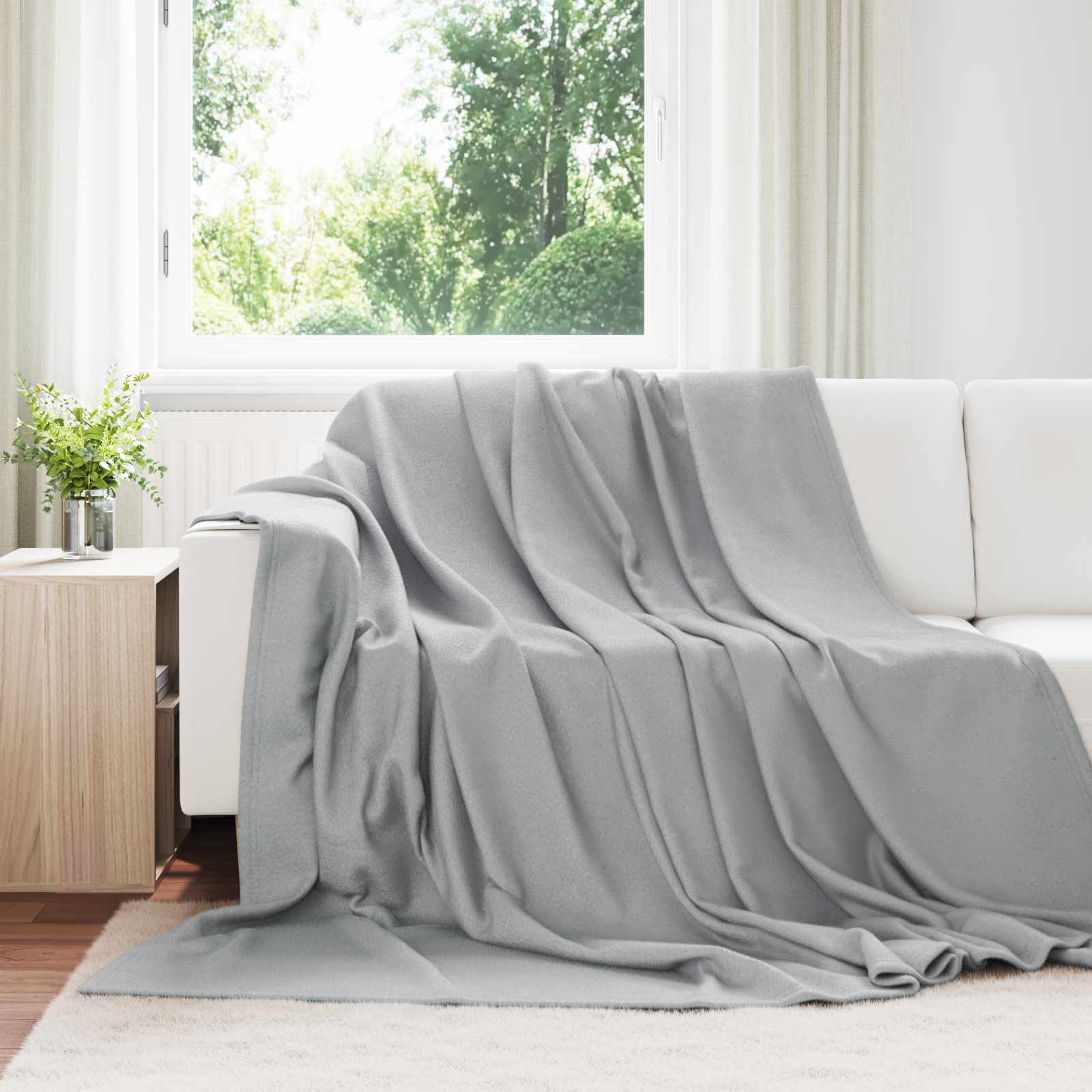 Pokrivači za bacanje 6 pcs Siva 240 x 220 cm Runo