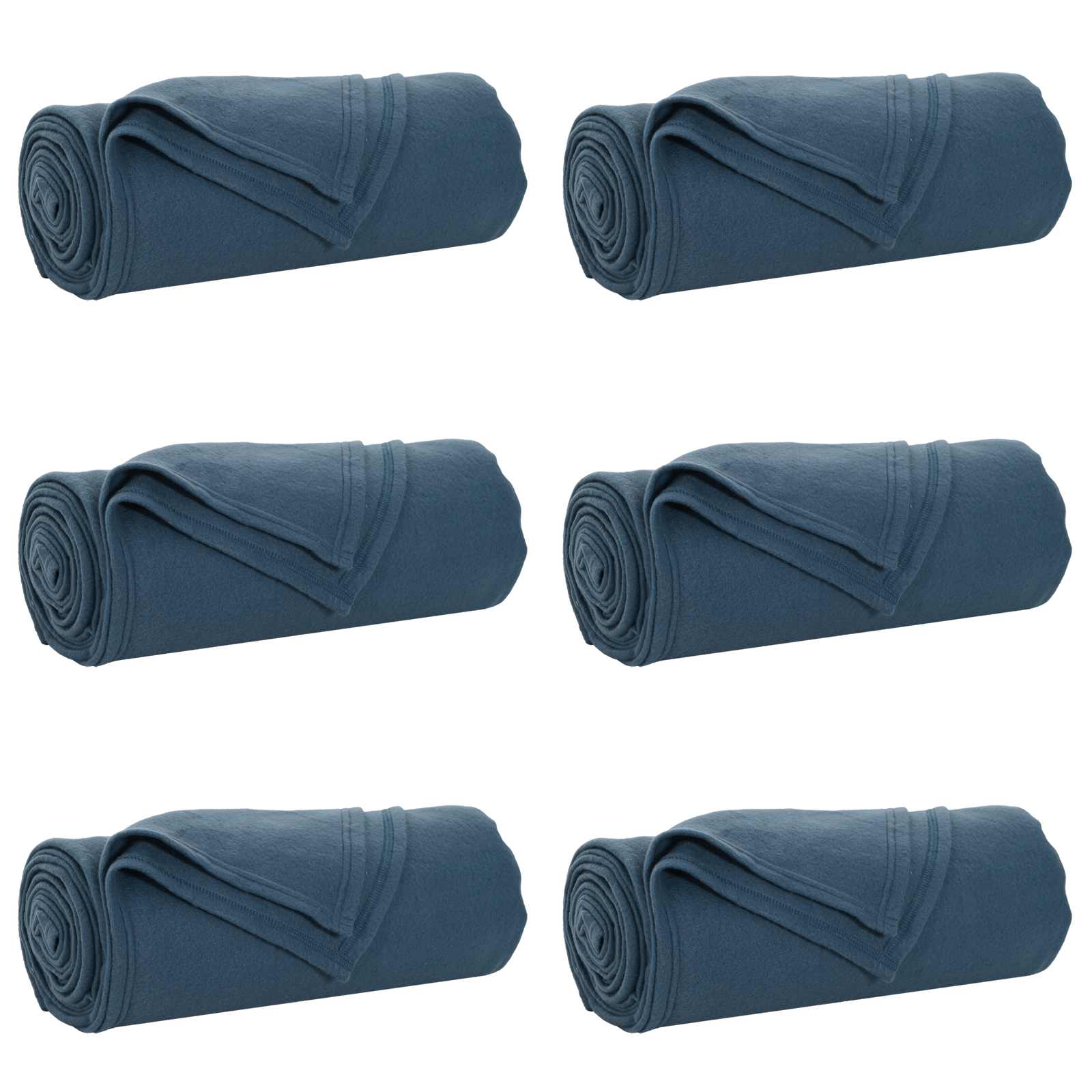 Pokrivači za bacanje 6 pcs Mornarsko plava 240 x 220 cm Runo