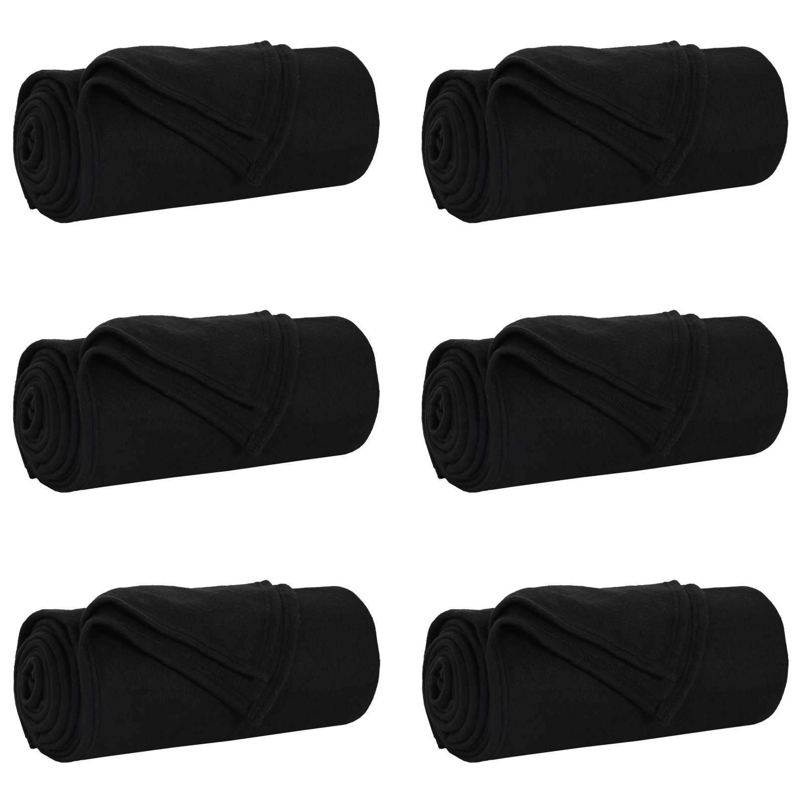 Pokrivači za bacanje 6 pcs Crna 240 x 220 cm Runo