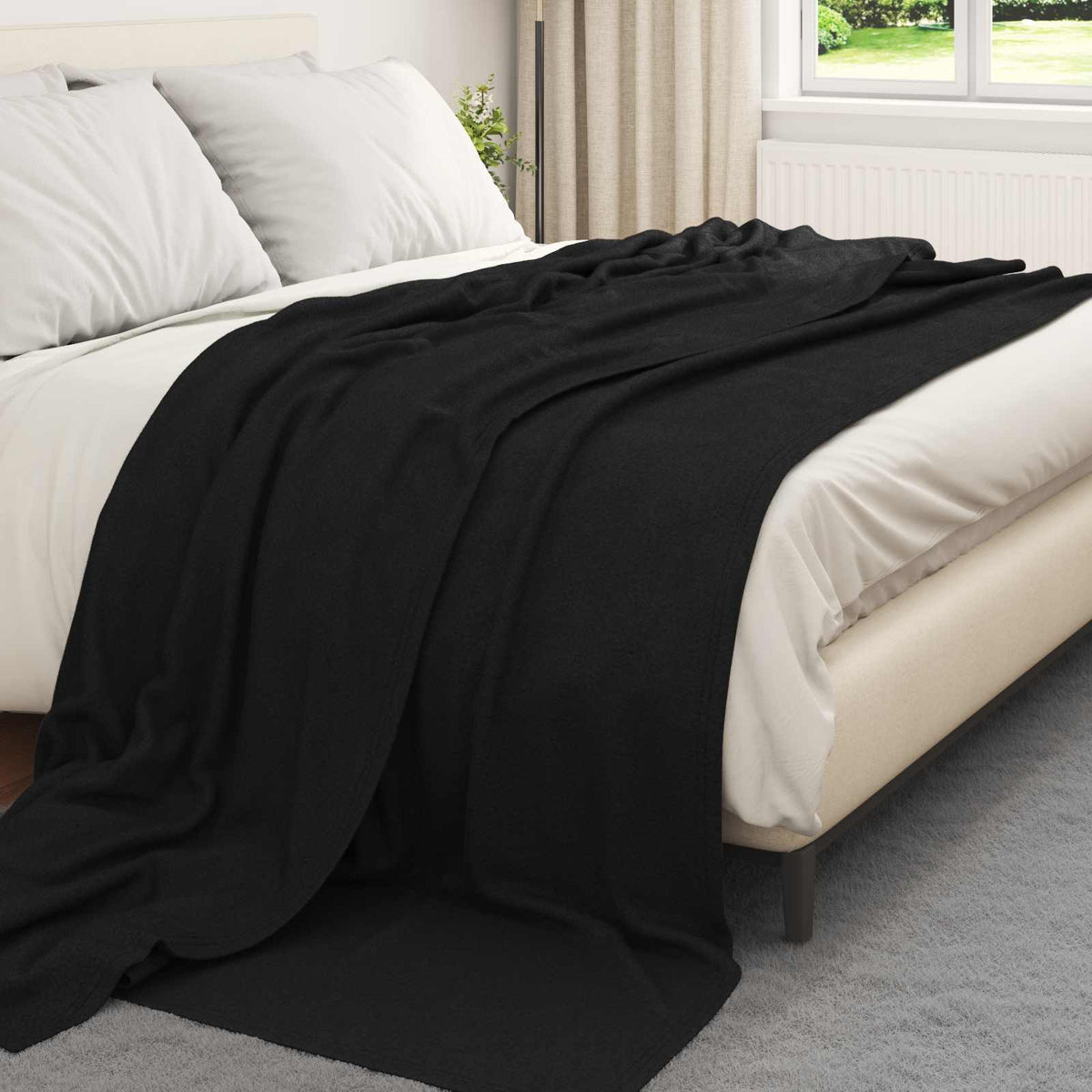 Pokrivači za bacanje 6 pcs Crna 270 x 240 cm Runo