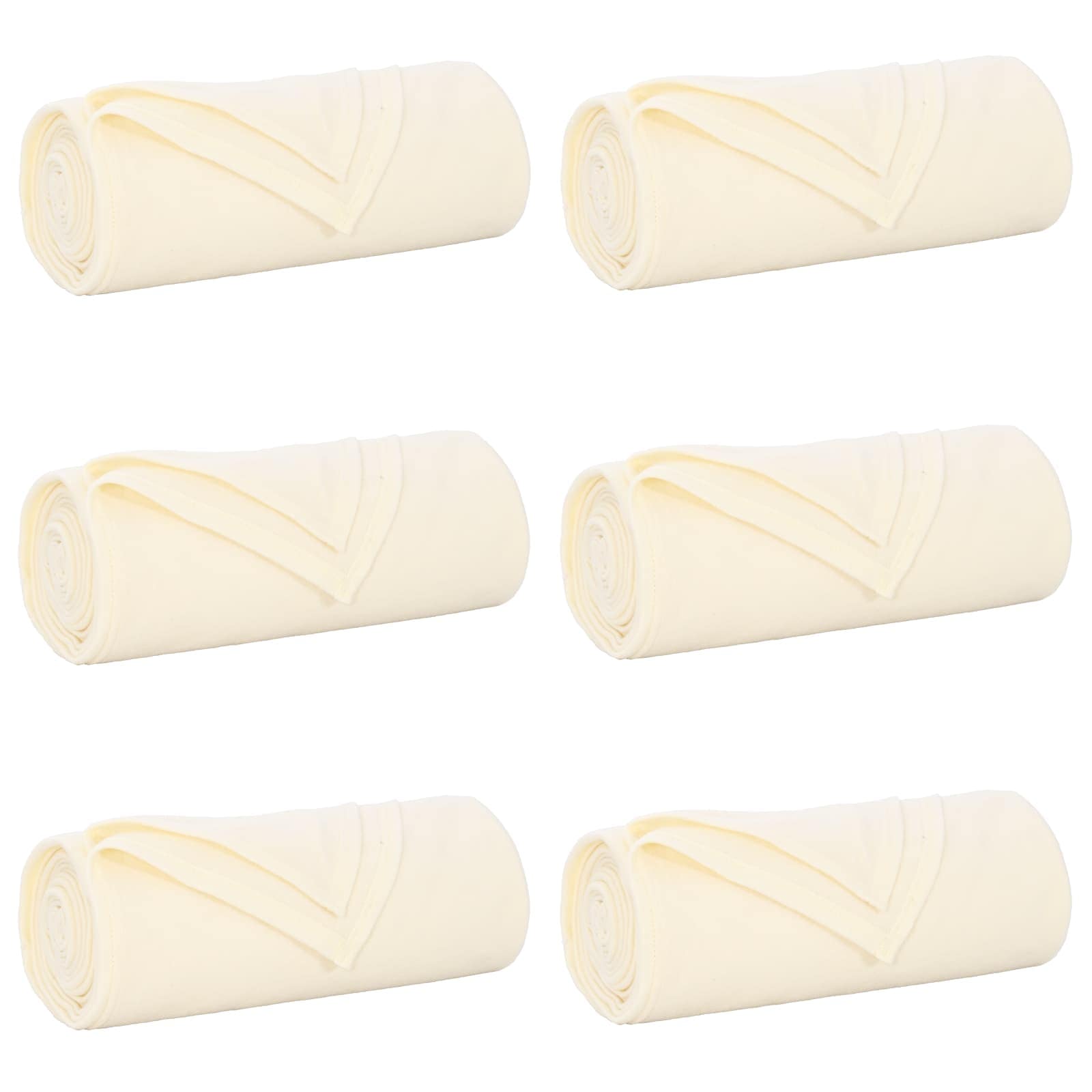 Pokrivači za bacanje 6 pcs Krema 240 x 220 cm Runo