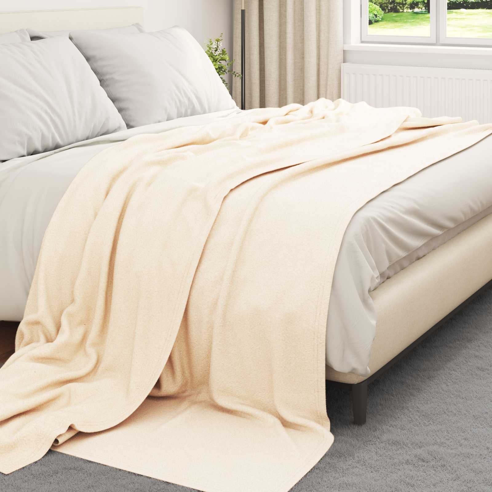 Pokrivači za bacanje 6 pcs Krema 270 x 240 cm Runo