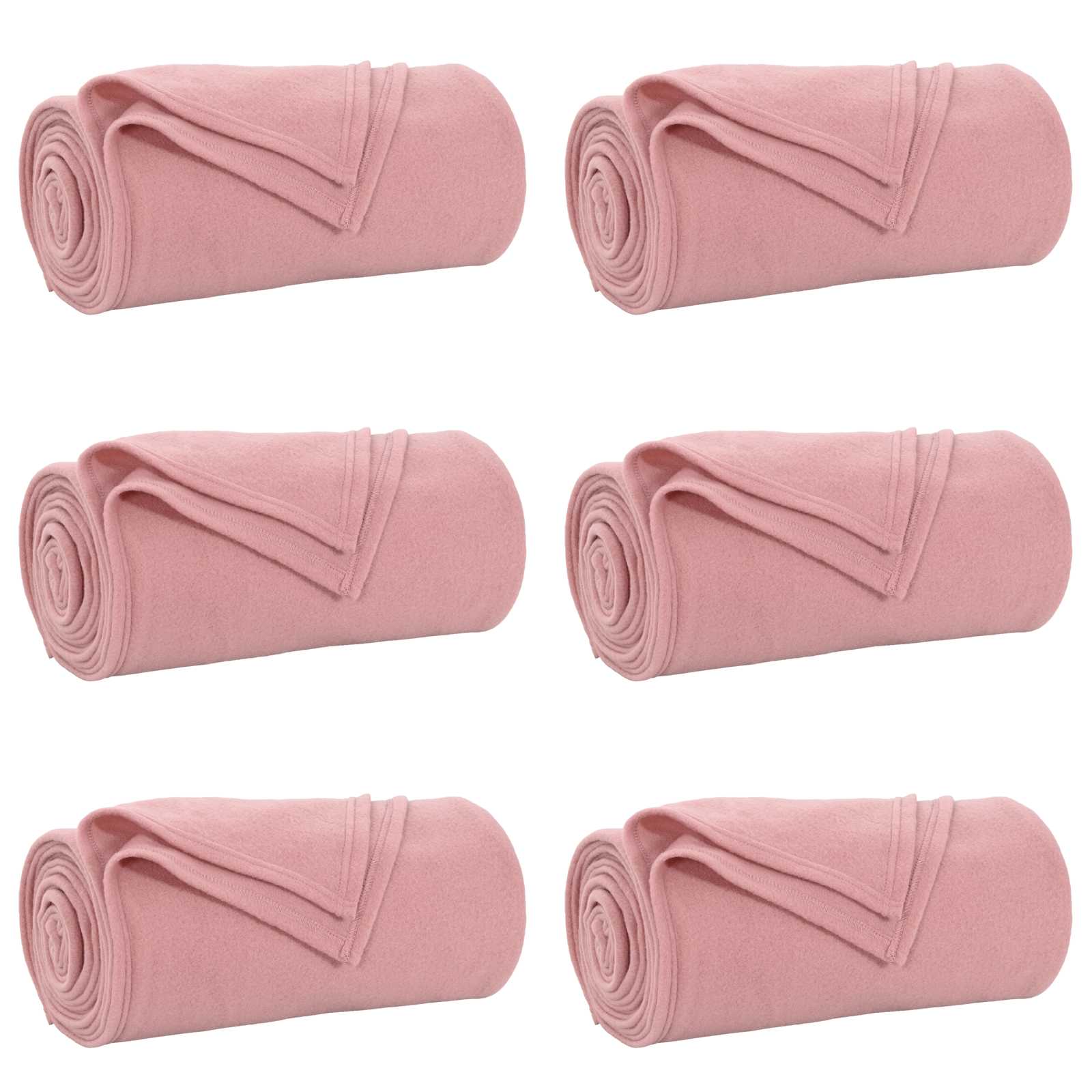 Pokrivači za bacanje 6 pcs Ružičasta 240 x 220 cm Runo