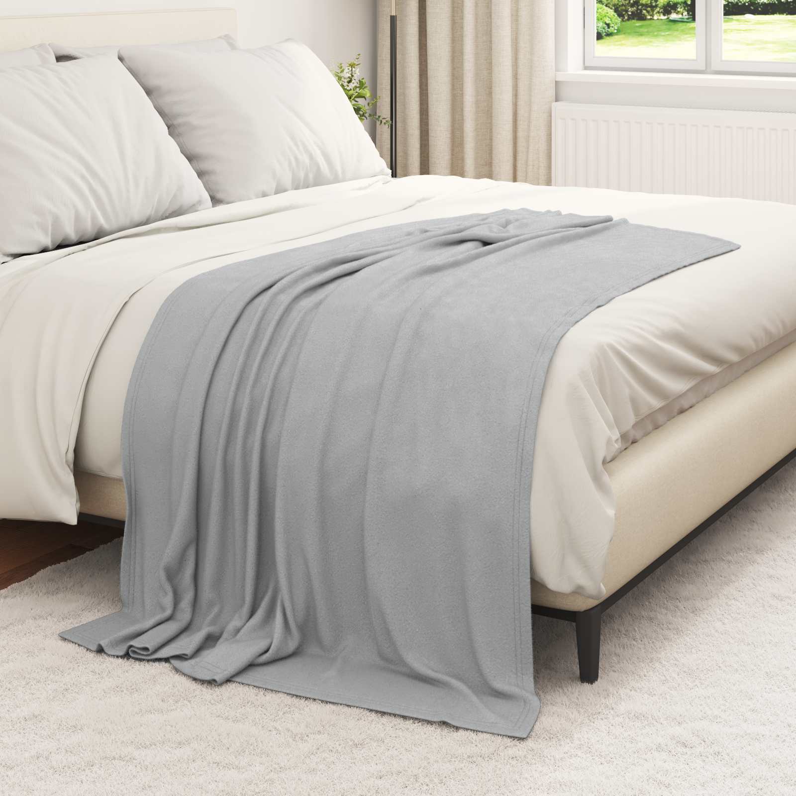 Pokrivači za bacanje 24 pcs Siva 170 x 130 cm Runo