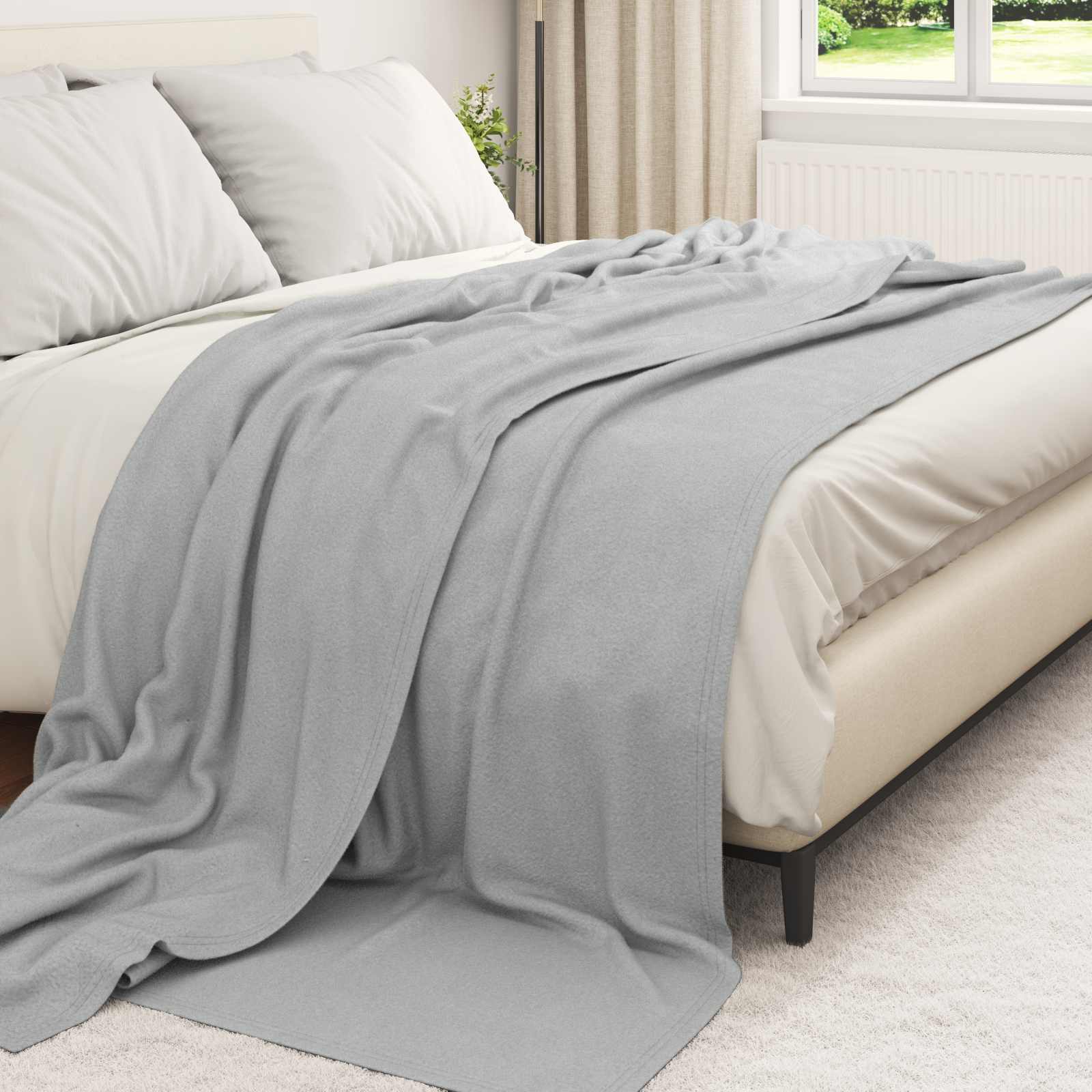 Pokrivači za bacanje 24 pcs Siva 270 x 240 cm Runo