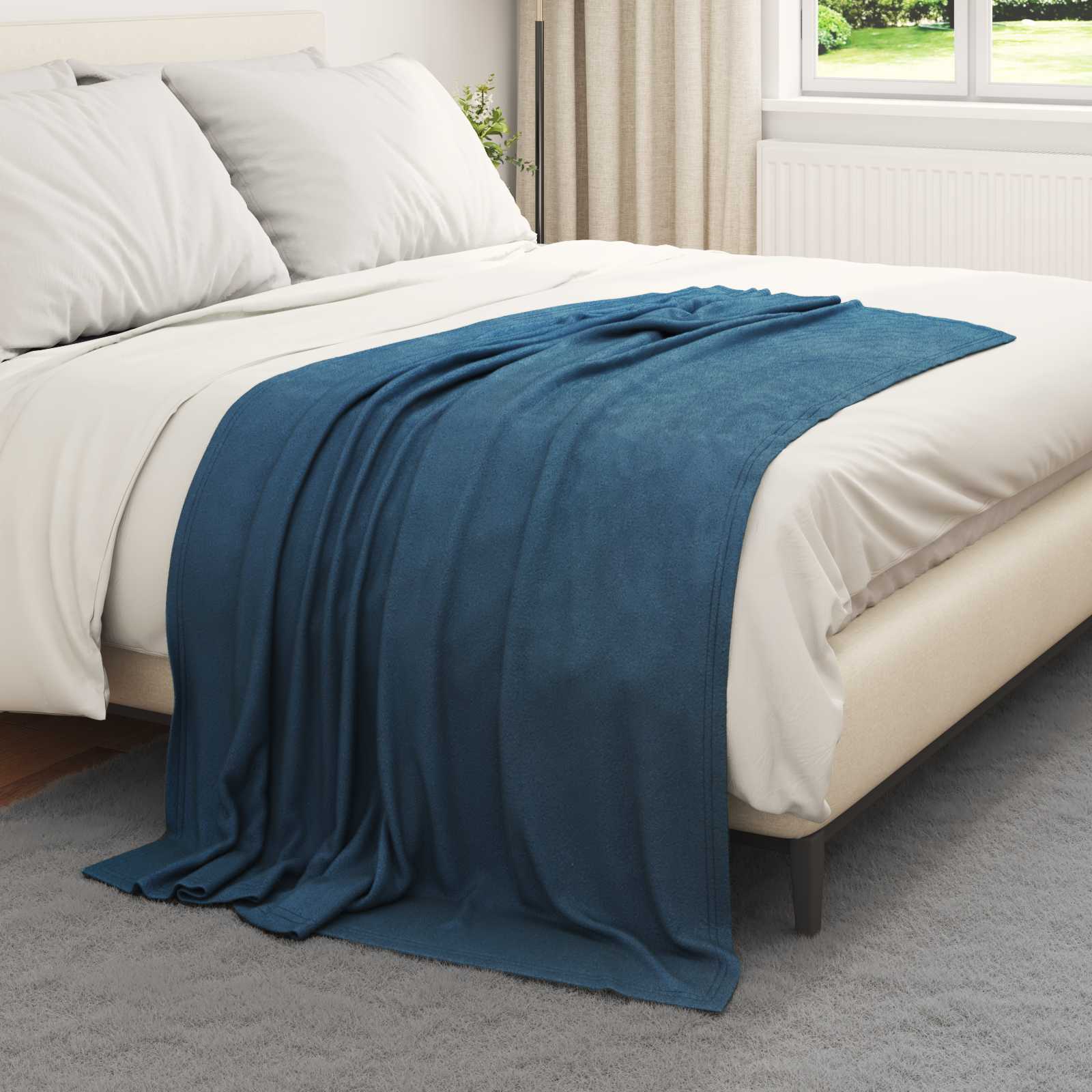 Pokrivači za bacanje 24 pcs Mornarsko plava 170 x 130 cm Runo