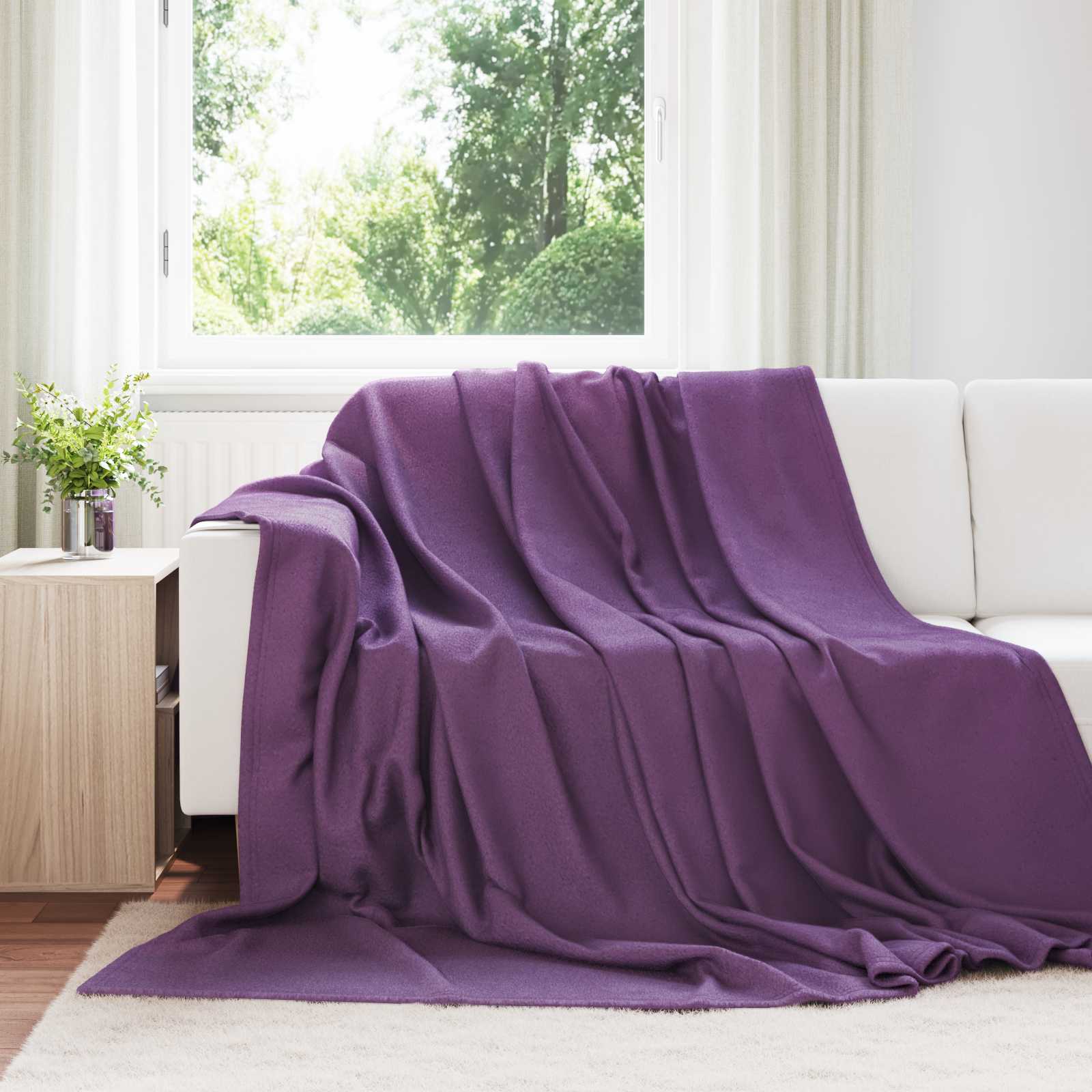 Pokrivači za bacanje 24 pcs Ljubičasta 240 x 220 cm Runo