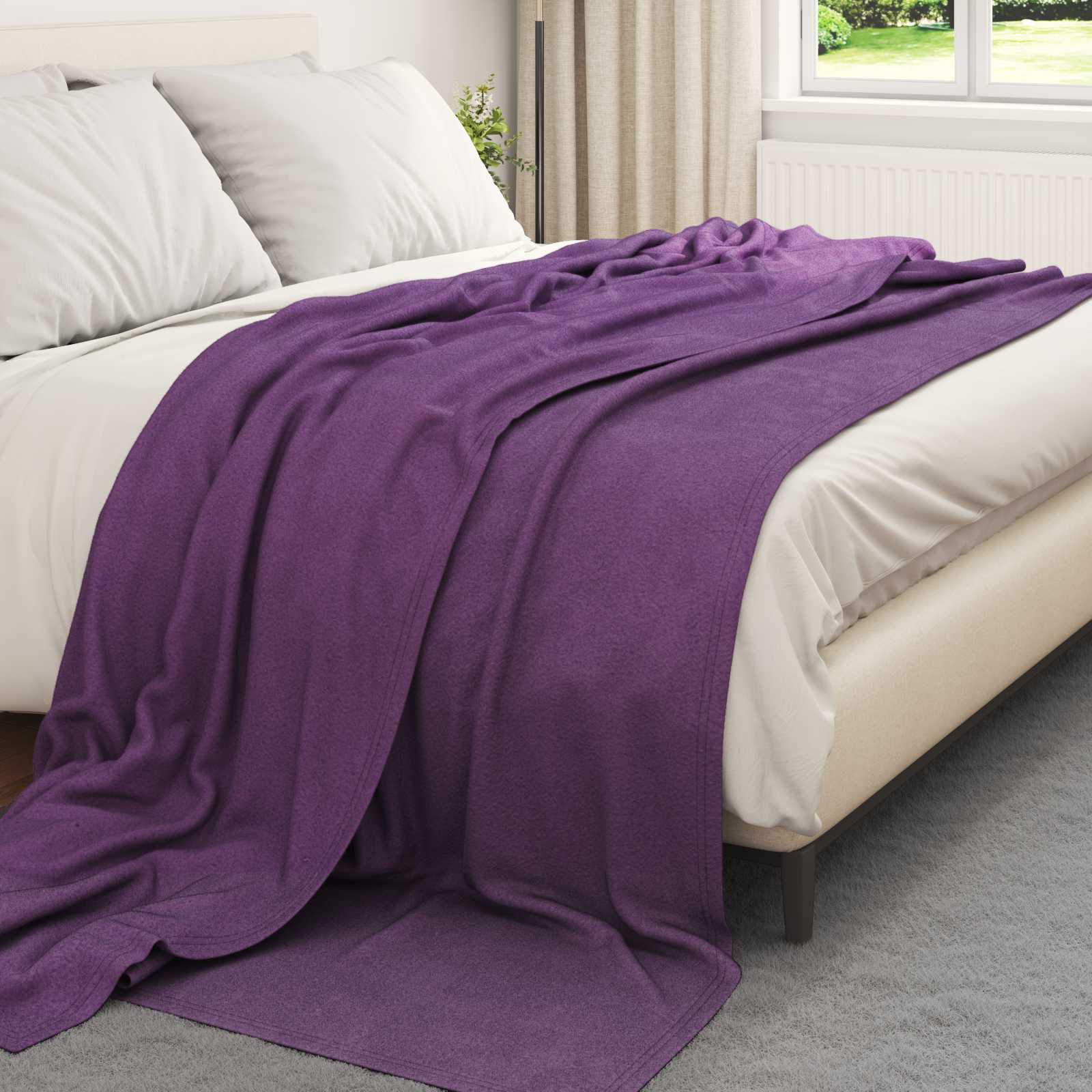 Pokrivači za bacanje 24 pcs Ljubičasta 240 x 220 cm Runo