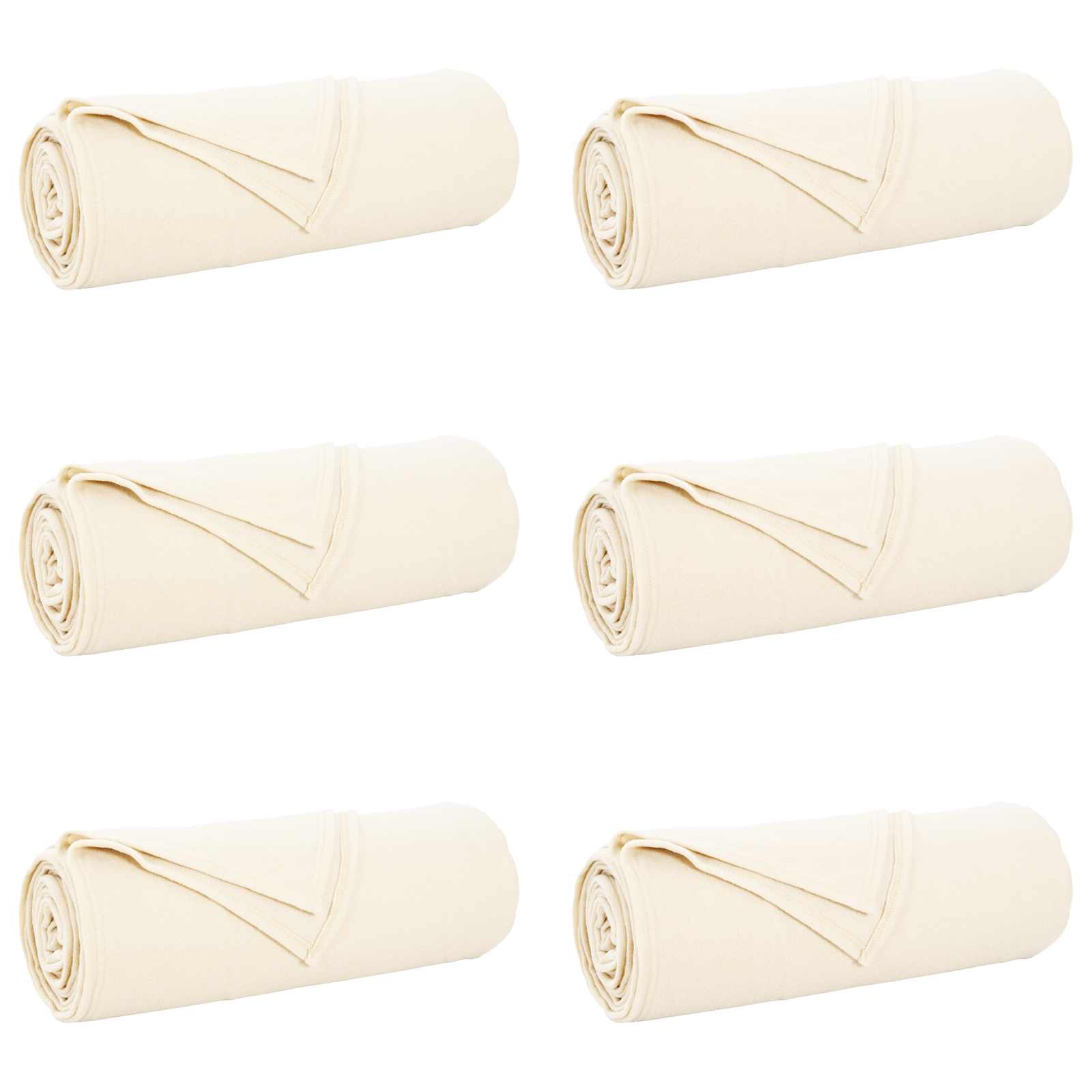 Pokrivači za bacanje 6 pcs Krema 350 x 270 cm Runo
