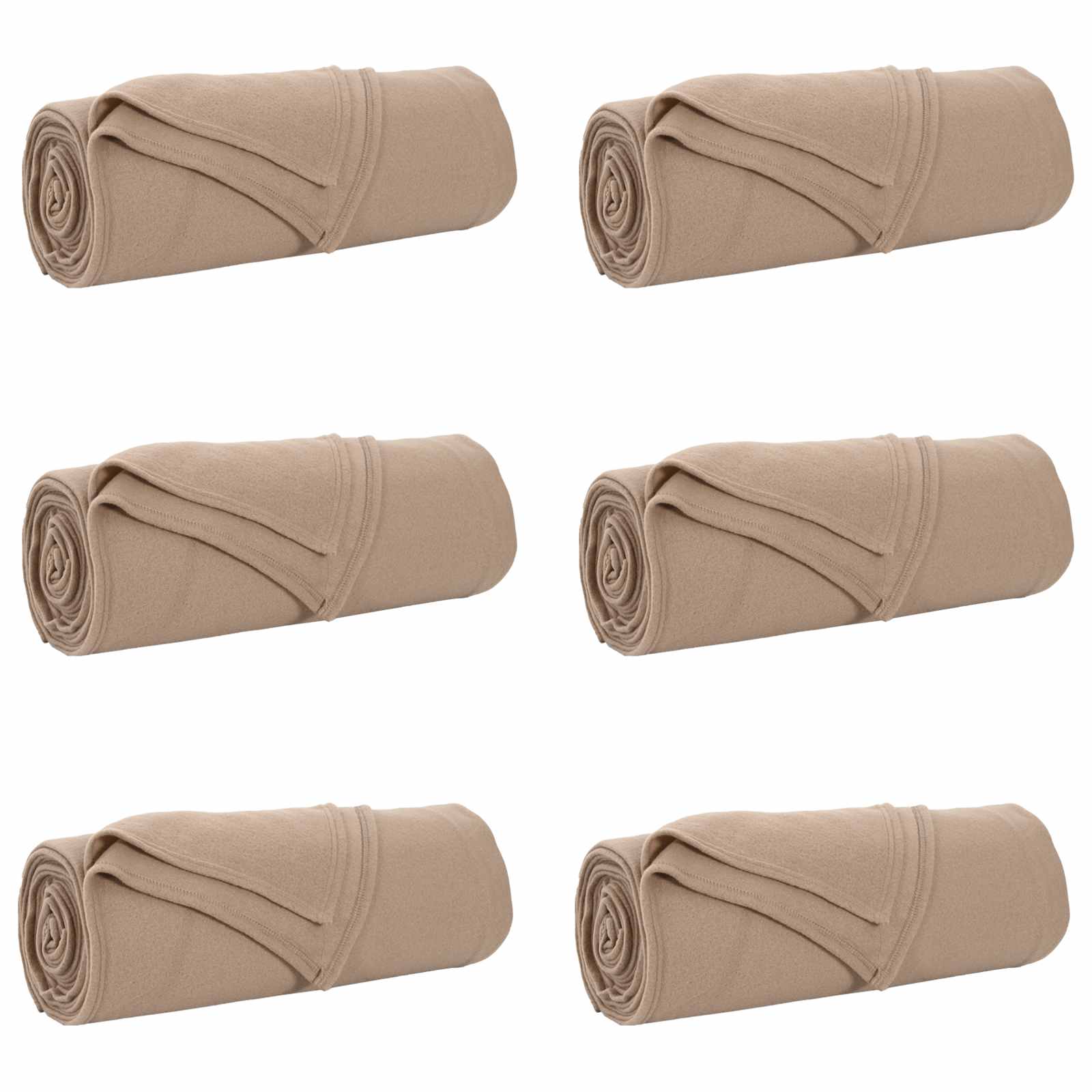 Pokrivači za bacanje 6 pcs Kamel 210 x 140 cm Runo