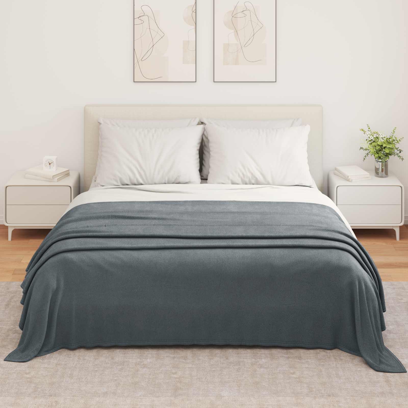 Pokrivači za bacanje 6 pcs Tamno siva 350 x 270 cm Runo
