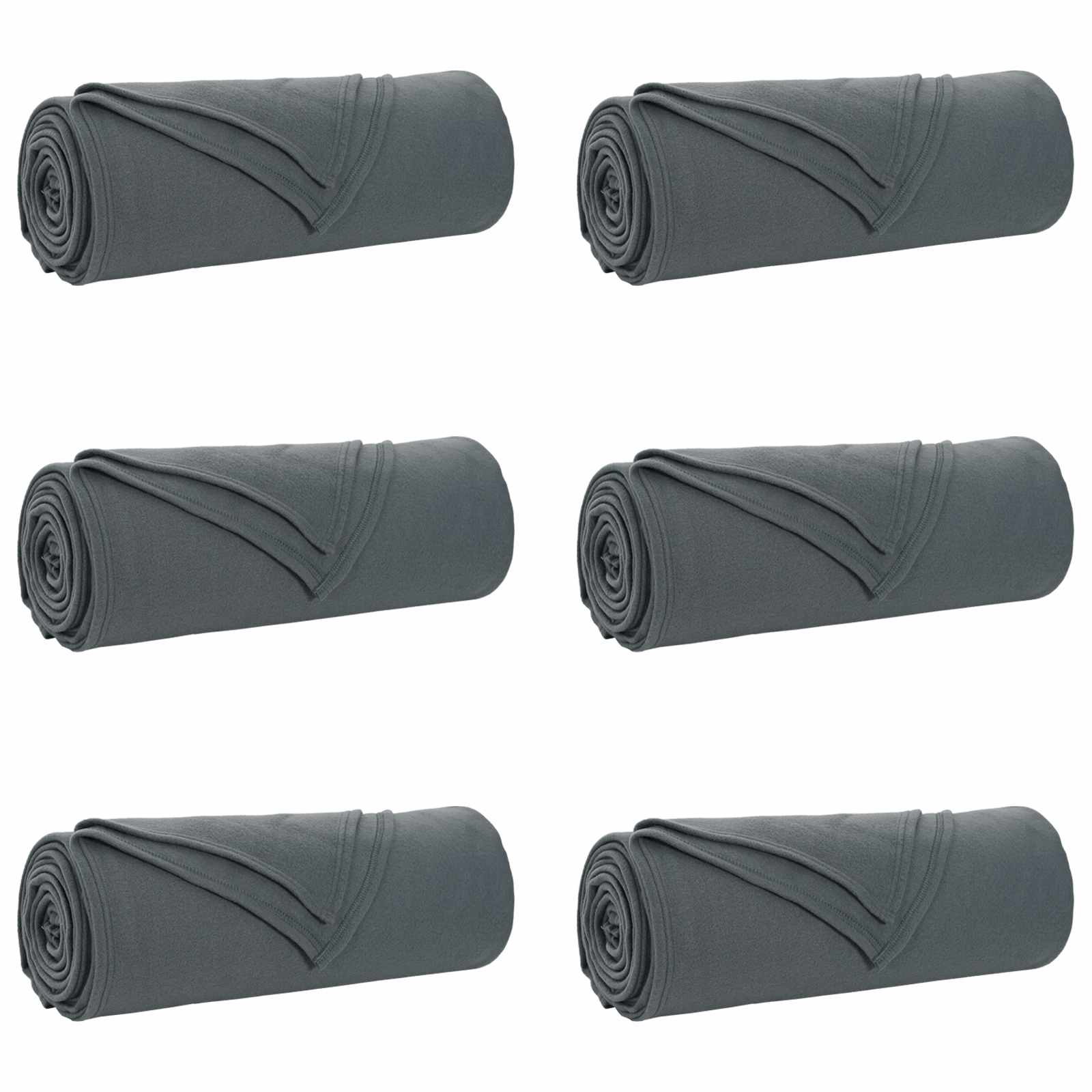 Pokrivači za bacanje 6 pcs Tamno siva 350 x 270 cm Runo