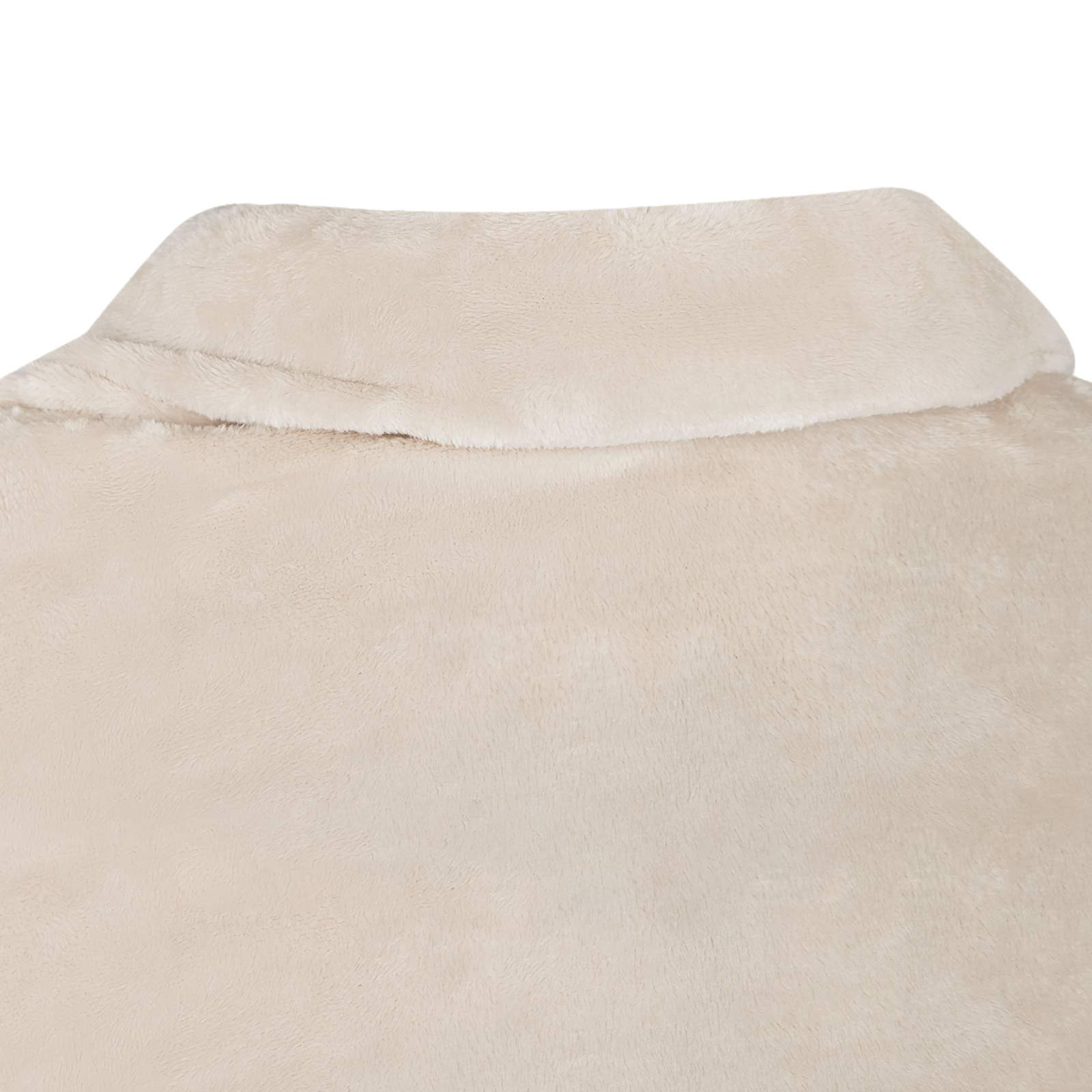 Deka majica s kapuljačom Bež M Flanel
