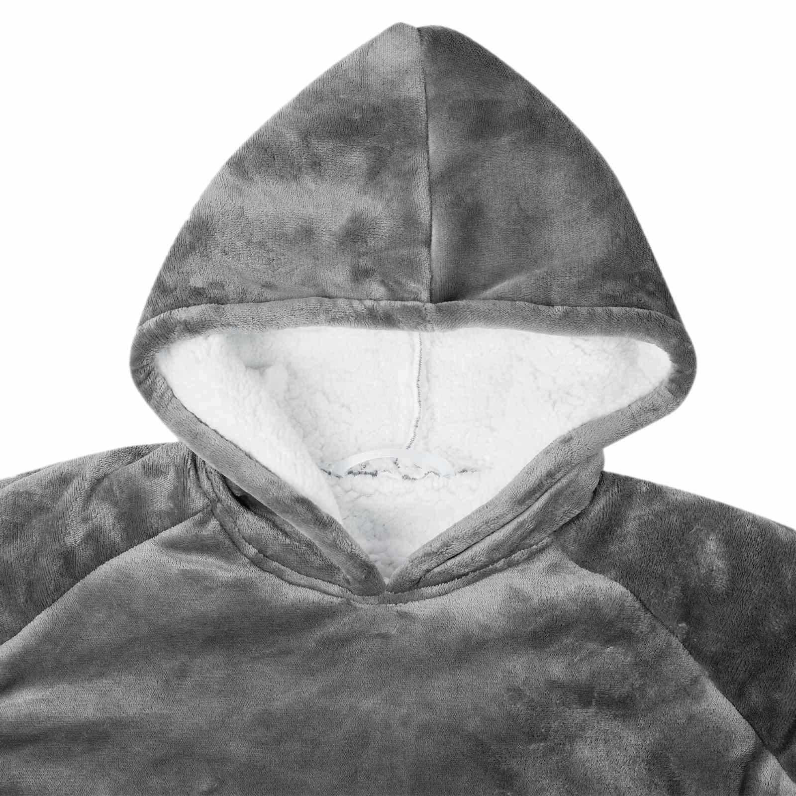 Deka majica s kapuljačom Tamno siva L Flis i flanel