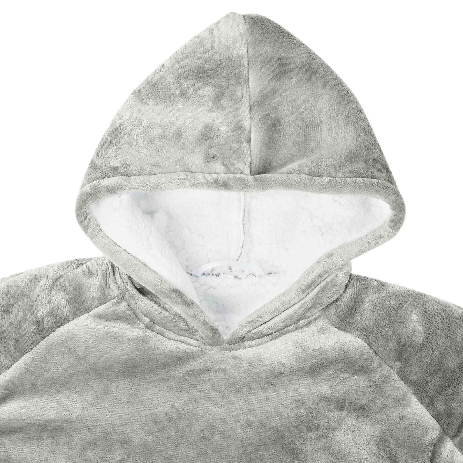 Deka majica s kapuljačom Siva M Flis i flanel