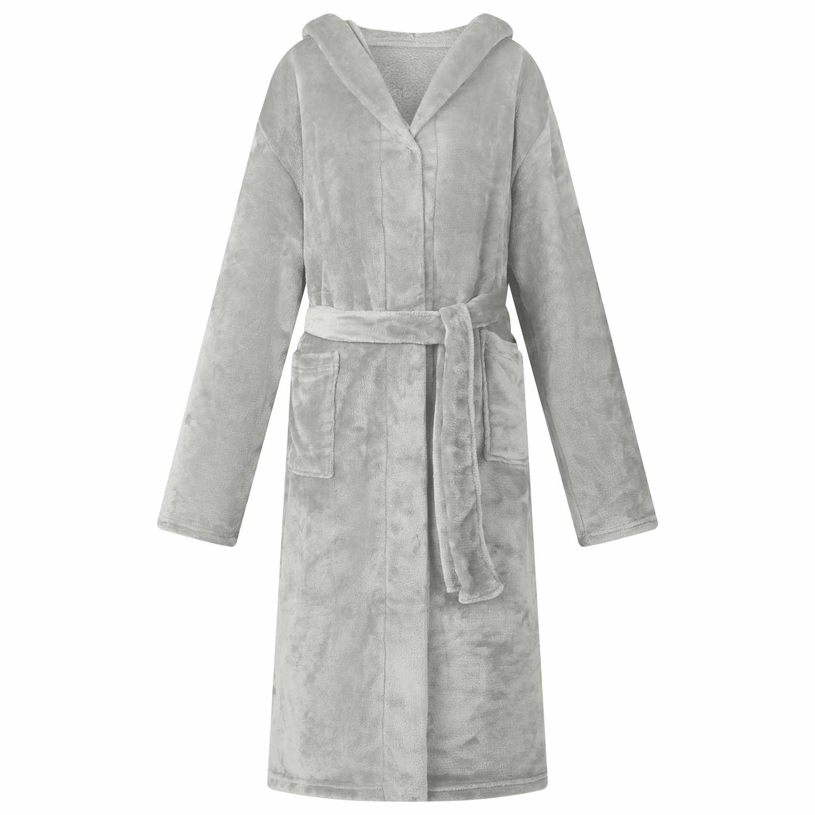 Kupaći kaput s kapuljačom Siva xxxl Flanel