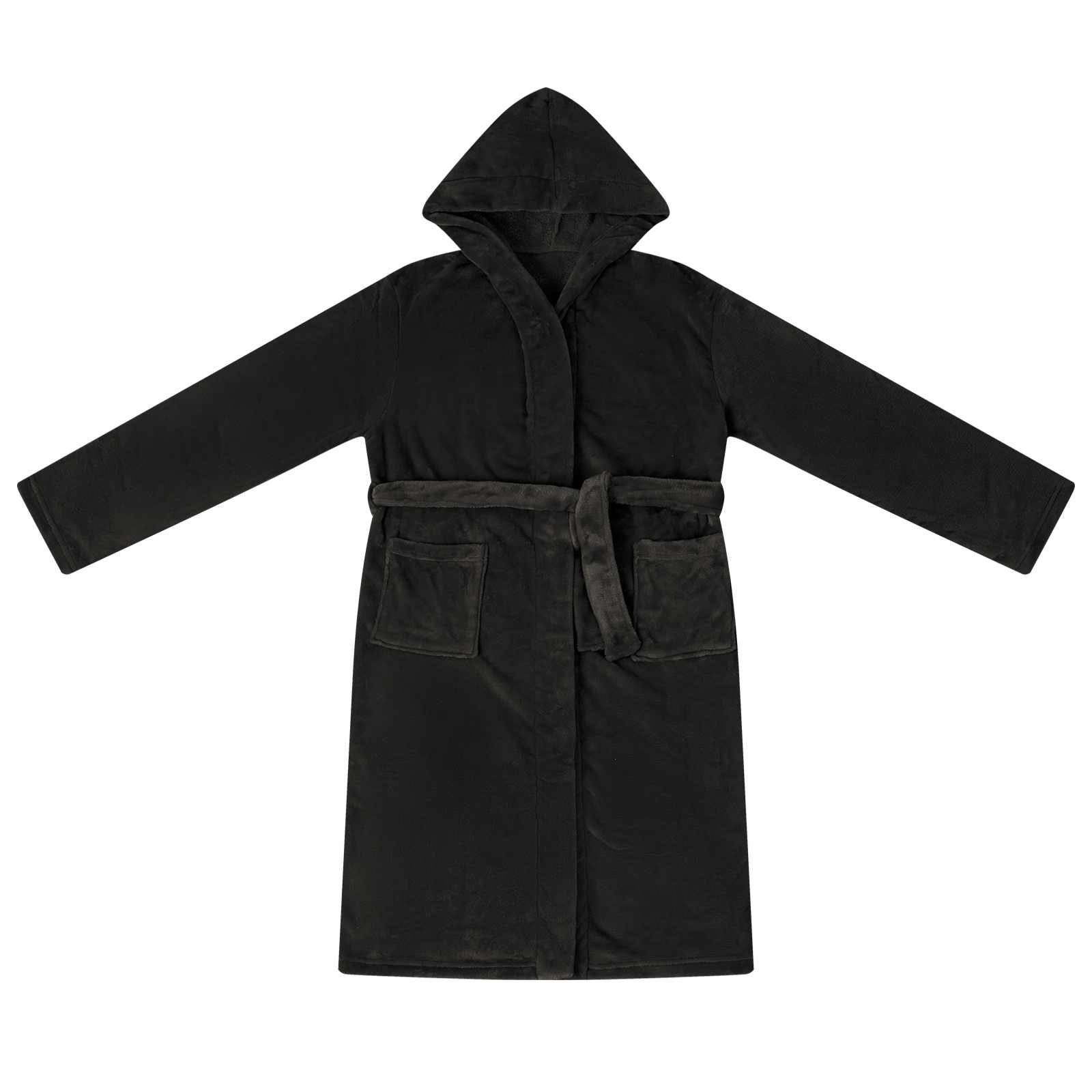 Kupaći kaput s kapuljačom Crna xxxl Flanel