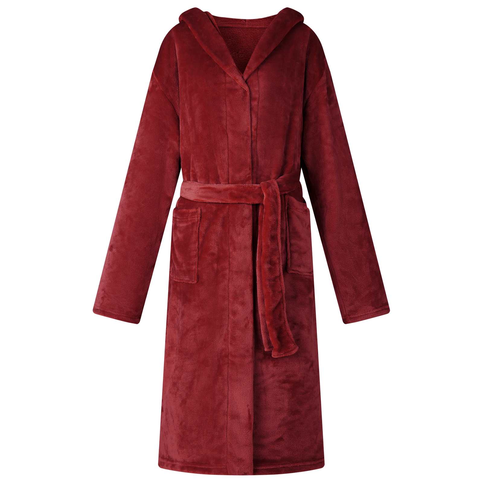 Kupaći kaput s kapuljačom Bordeaux Crvena xxxl Flanel