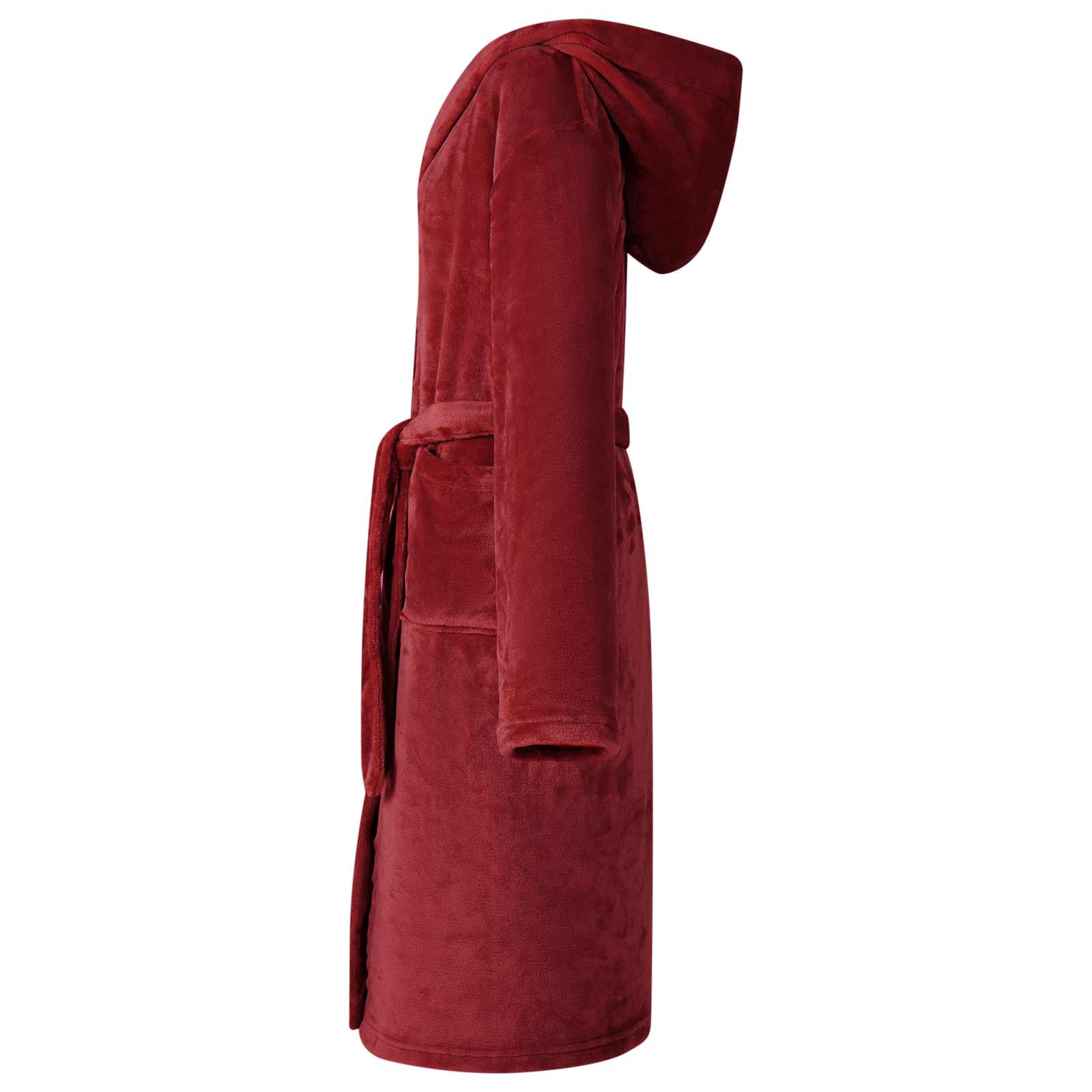 Kupaći kaput s kapuljačom Bordeaux Crvena xxxl Flanel