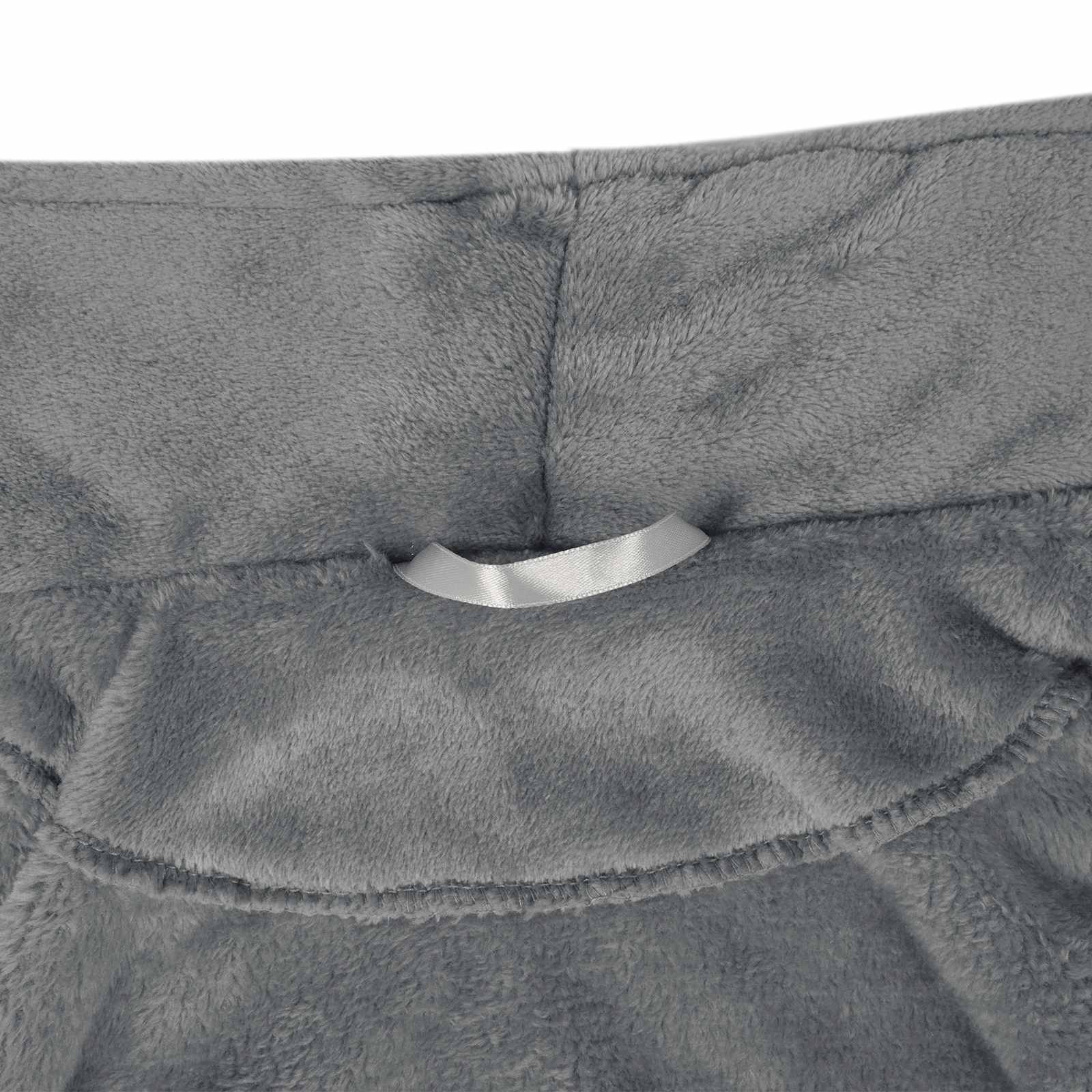 Bade mantil bez kapuljače Tamno siva xxxl Flanel