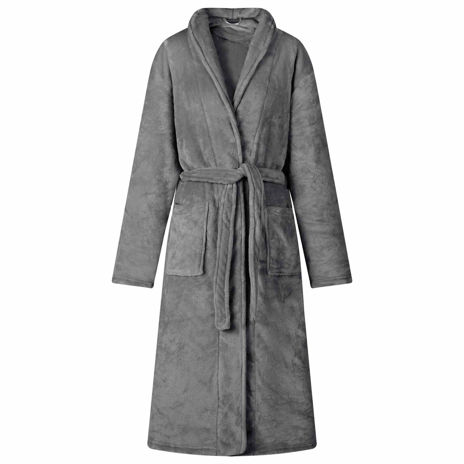 Bade mantil bez kapuljače Tamno siva xxxl Flanel