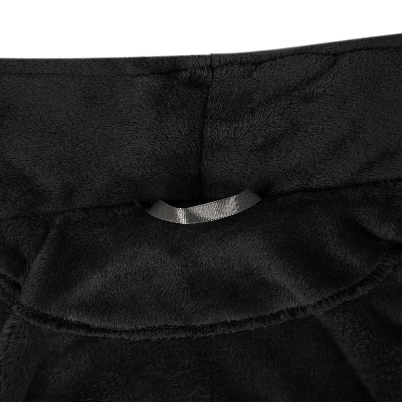Bade mantil bez kapuljače Crna xl Flanel