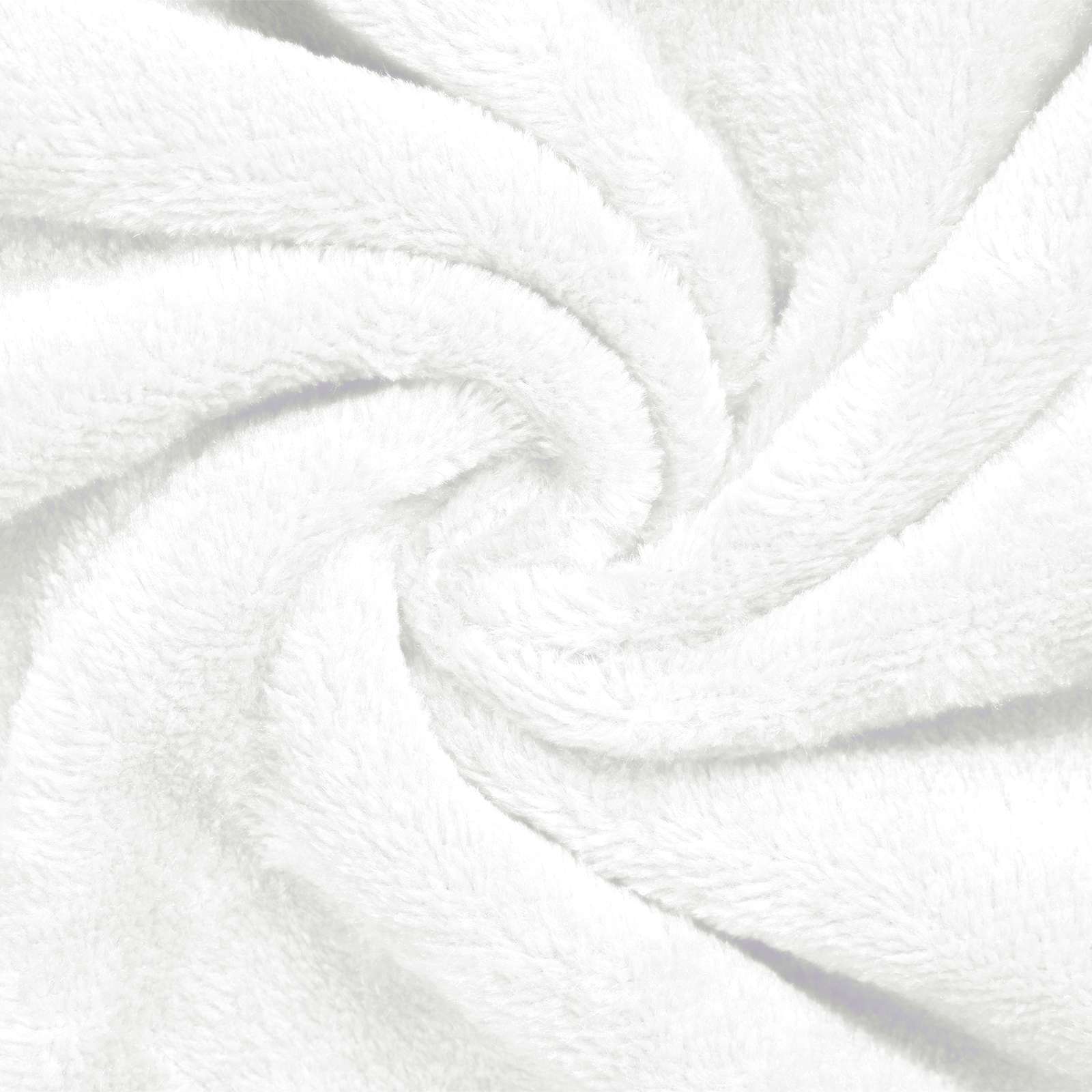 Bade mantil bez kapuljače Bijelo s Flanel
