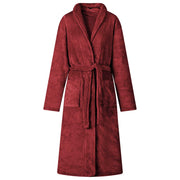 Bade mantil bez kapuljače Bordeaux Crvena xxxl Flanel