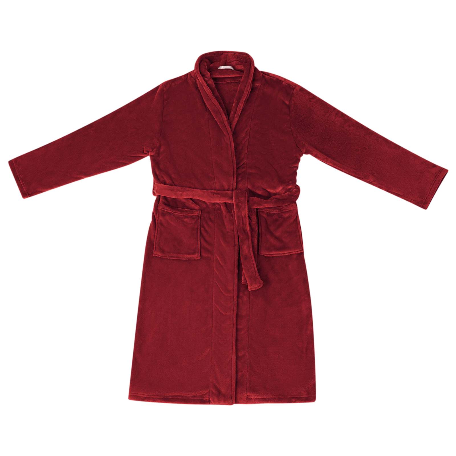 Bade mantil bez kapuljače Bordeaux Crvena xxxl Flanel