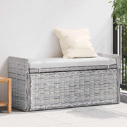 Klupa za pohranu Bijelo pranje 110 x 40 x 50 cm Ratan