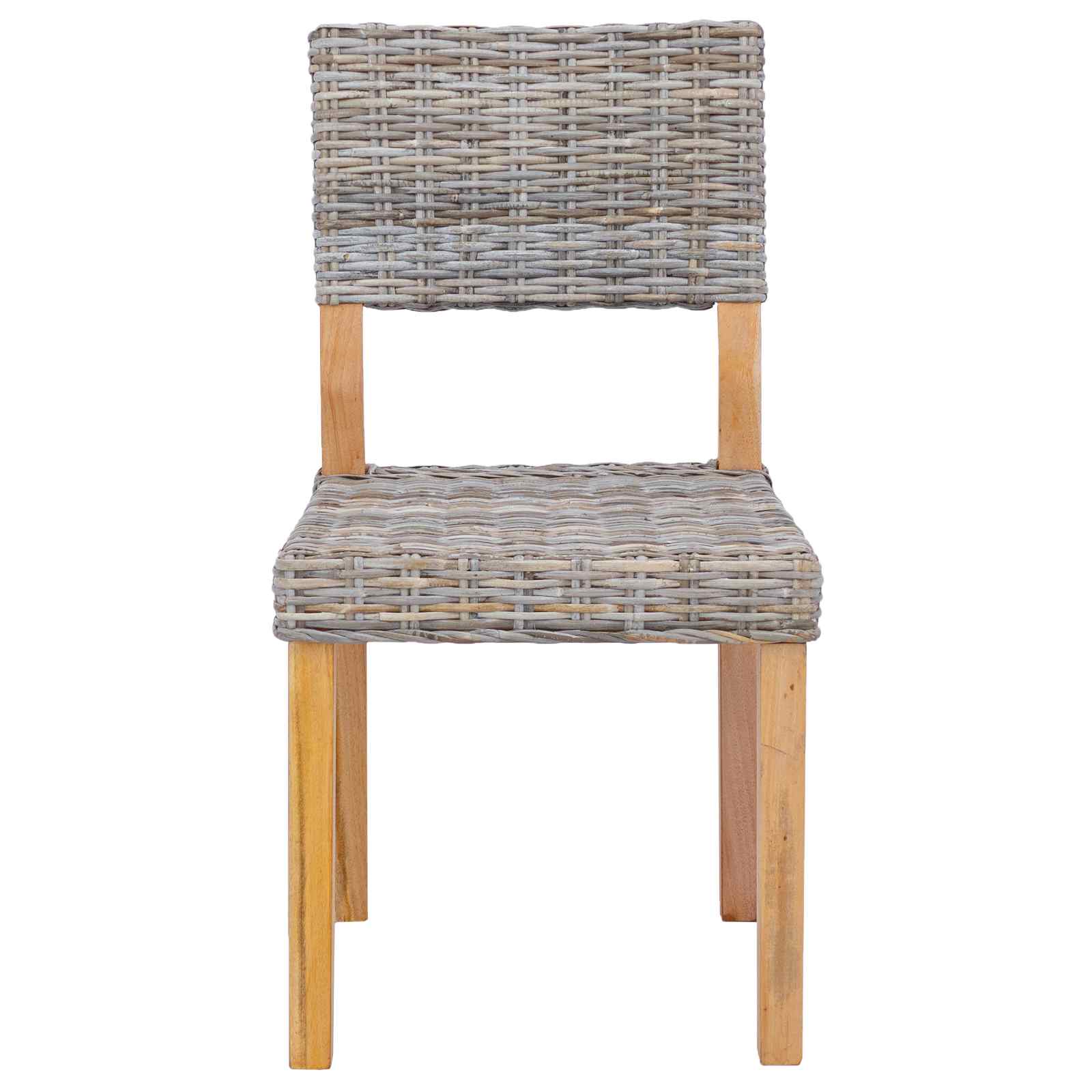 Stolac za blagovanje 2 pcs Kubu Ratan Kubu siva 46 x 55 x 84 cm
